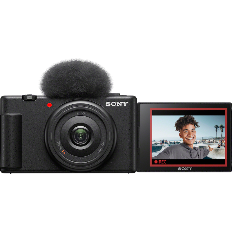 SONY Kompaktkamera »Vlog ZV-1F« ZEISS Tessar T* Objektiv, 6 Elemente in 6 Gruppen, 20, 1, Bluetooth WLAN, inkl. Klapp- und drehbares Display,...
