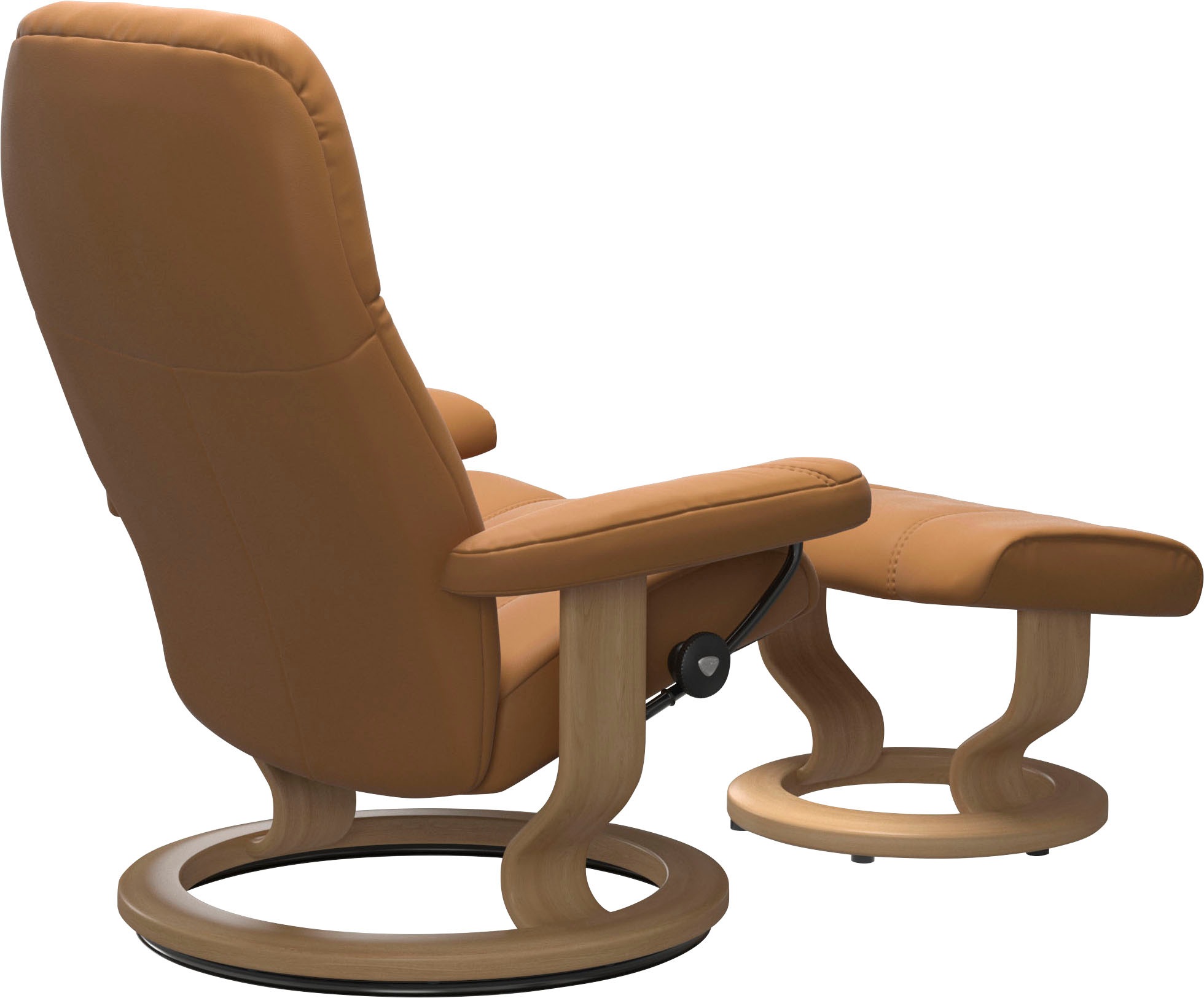 Stressless® Relaxsessel »Consul«, (Set, Relaxsessel mit Hocker), mit Hocker, mit Classic Base, Größe S, Gestell Eiche