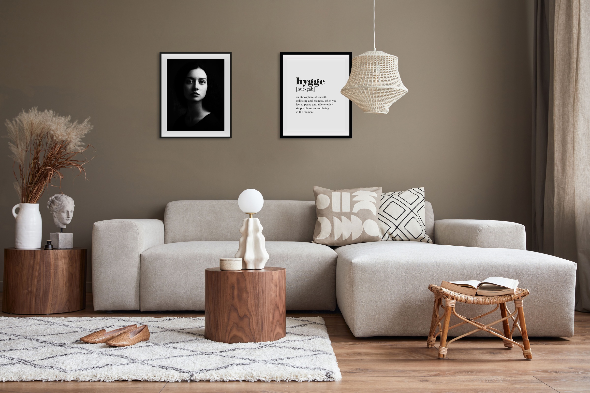 queence Bild »Hygge«, Abstrakt-Schwarz-Weiß-Fashion-Mode-Magazincover-Frau- günstig online kaufen
