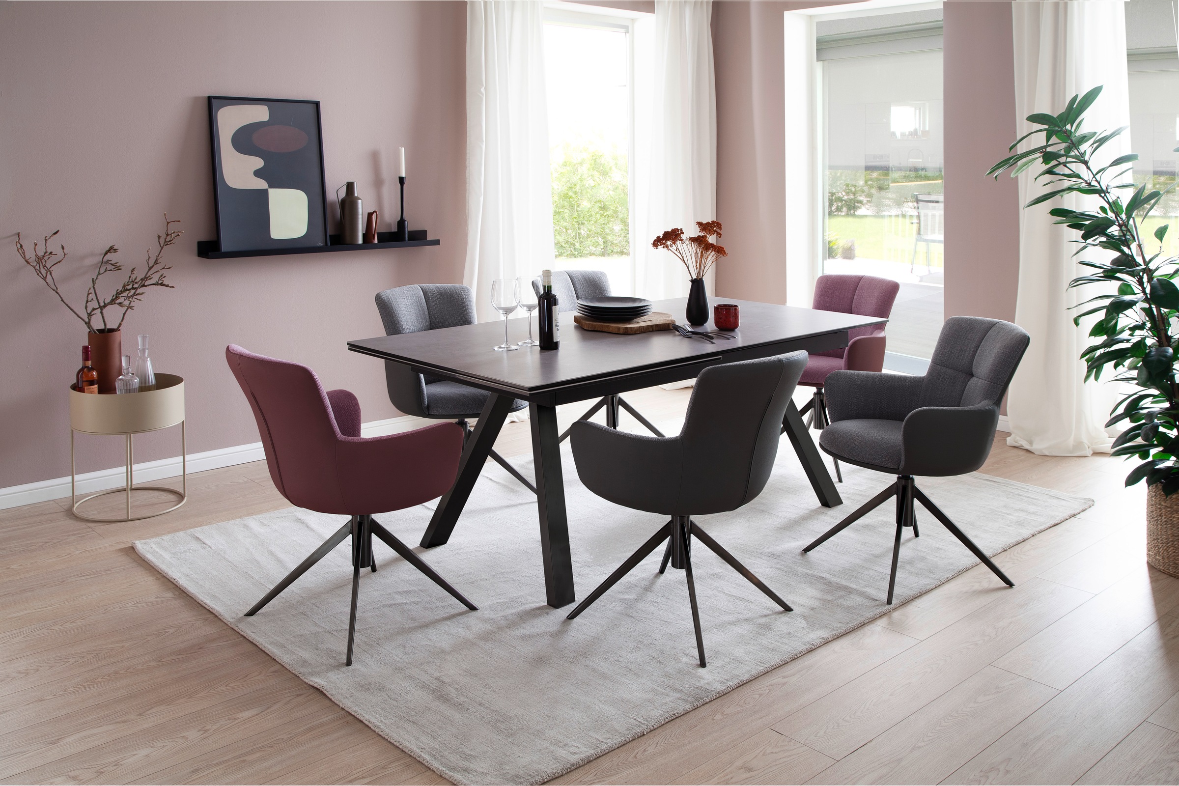 MCA furniture Esszimmerstuhl »Mecana«, (Set), 2 St., 2er Set Materialmix, S günstig online kaufen
