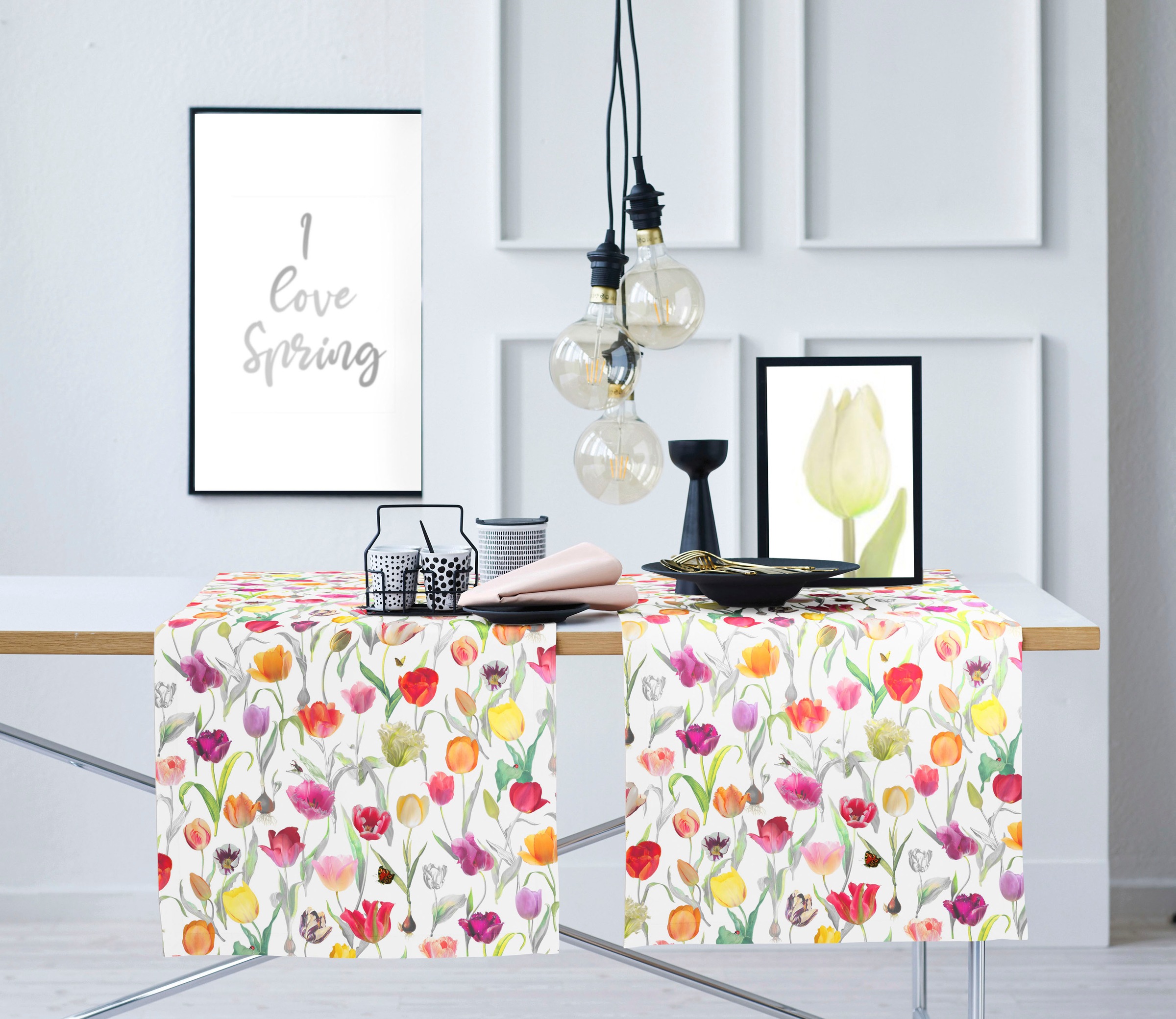 APELT Tischläufer »6818 SPRINGTIME, Frühjahrsdeko, Frühling«, (1 St.), mit Tulpen-Motiv, Digitaldruck
