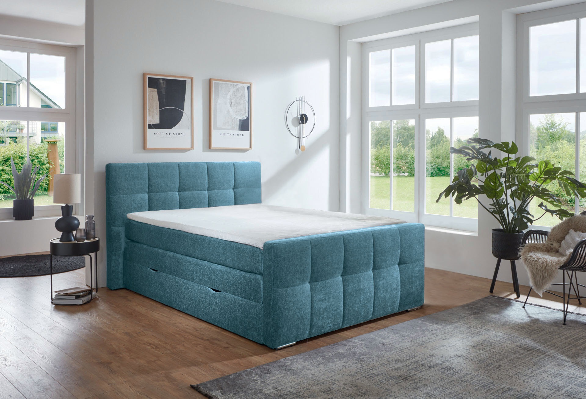 Places of Style Boxspringbett »Rosà«, H3/H3, H3/H4, H4/H4 möglich