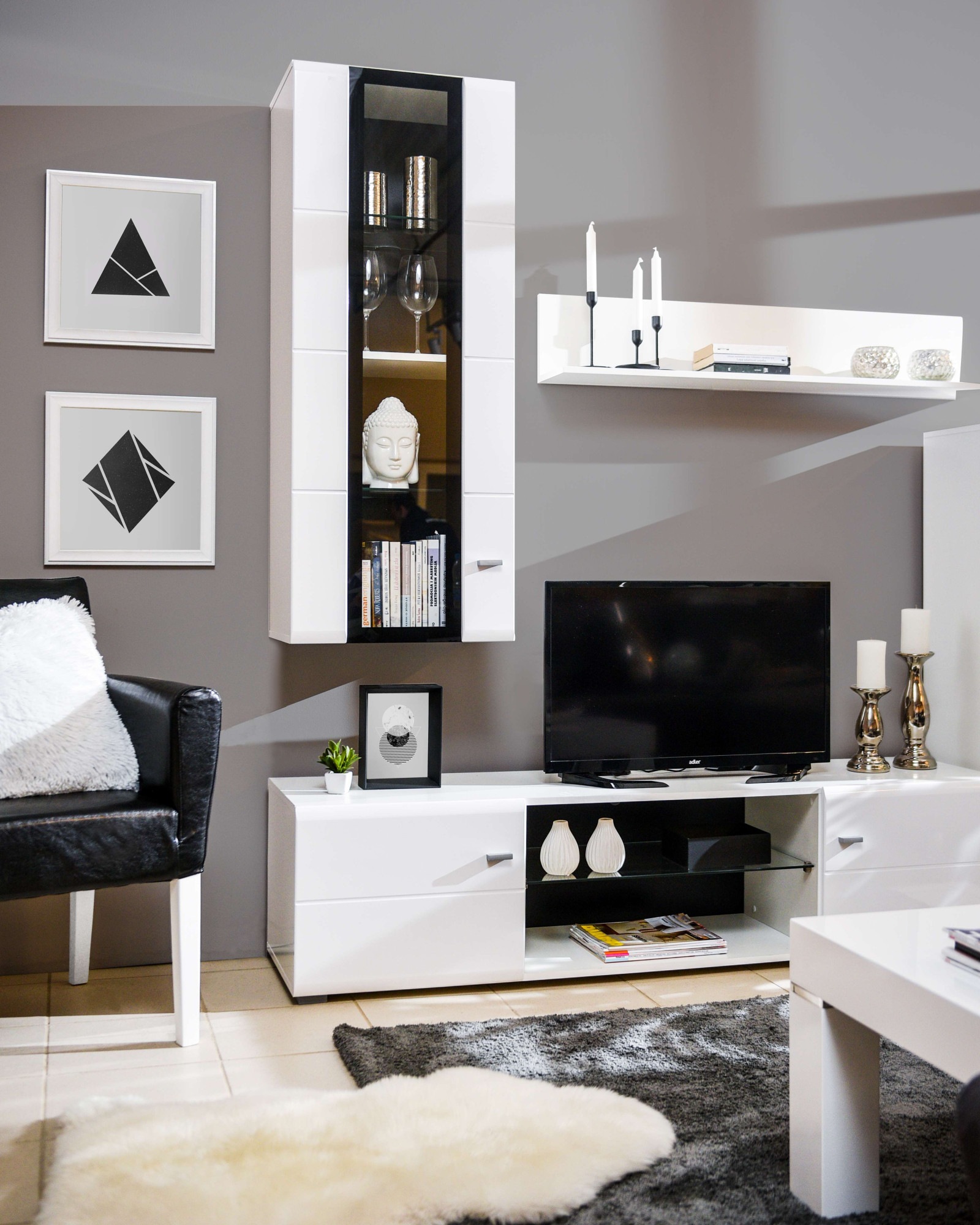 INOSIGN Lowboard »Rex TV-Kommode TV-Lowboard«, Hochglanzfront, Breite 170 cm, mit und ohne LED-Beleuchtung