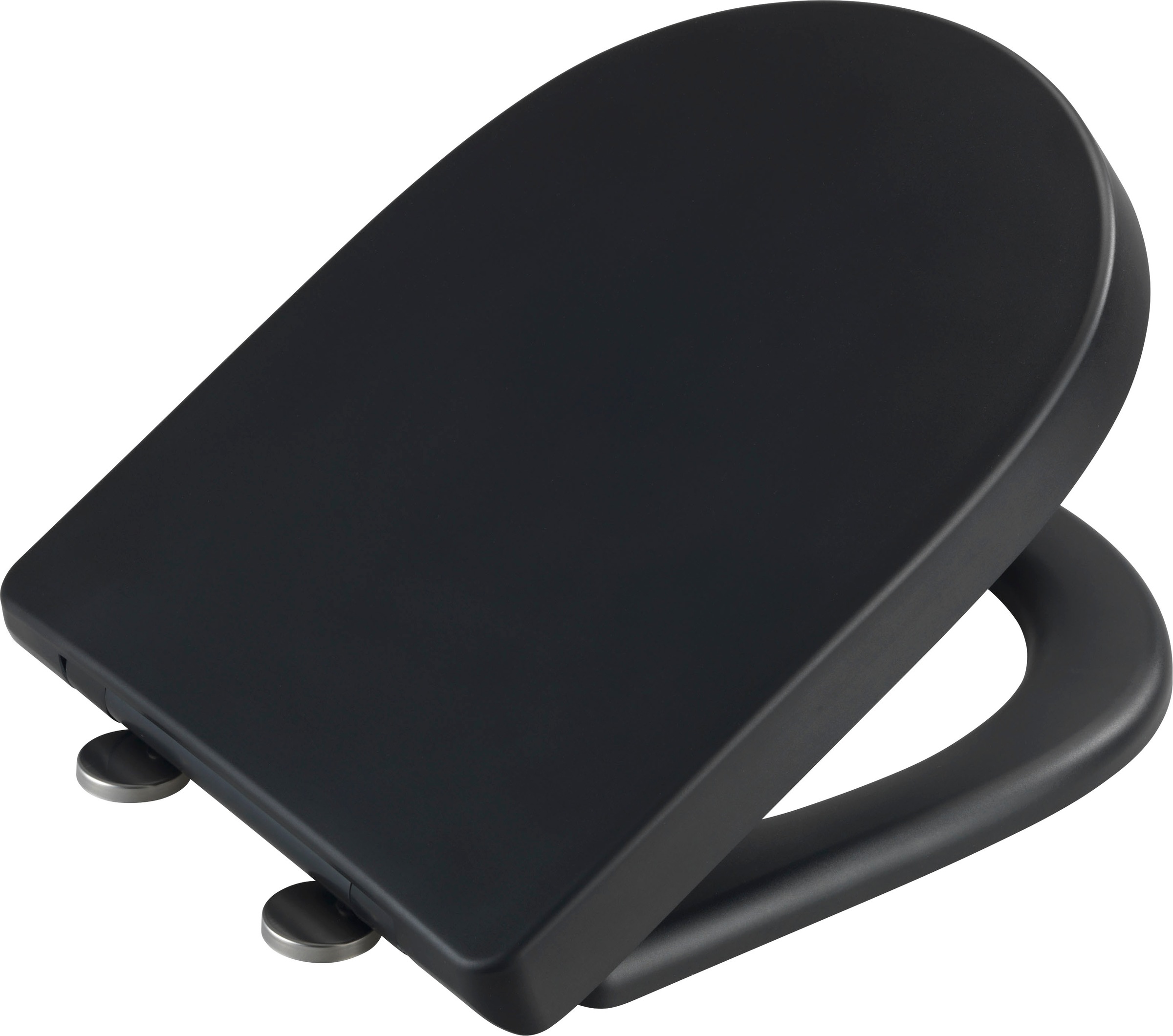 WENKO WC-Sitz »Exclusive Nr. 3«, schwarz, aus antibakteriellem Duroplast