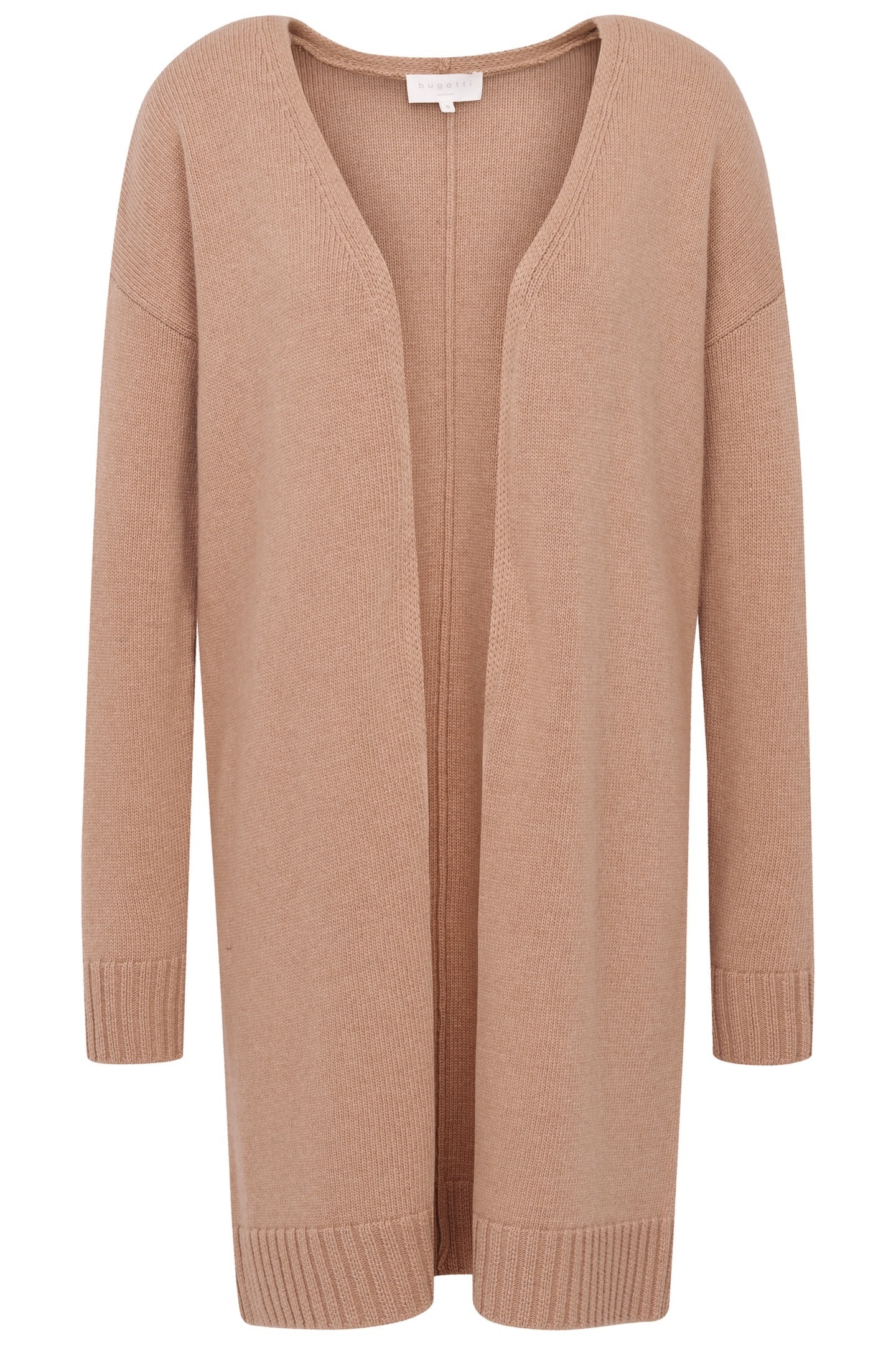 bugatti Strickjacke mit breitem Rippenbündchen