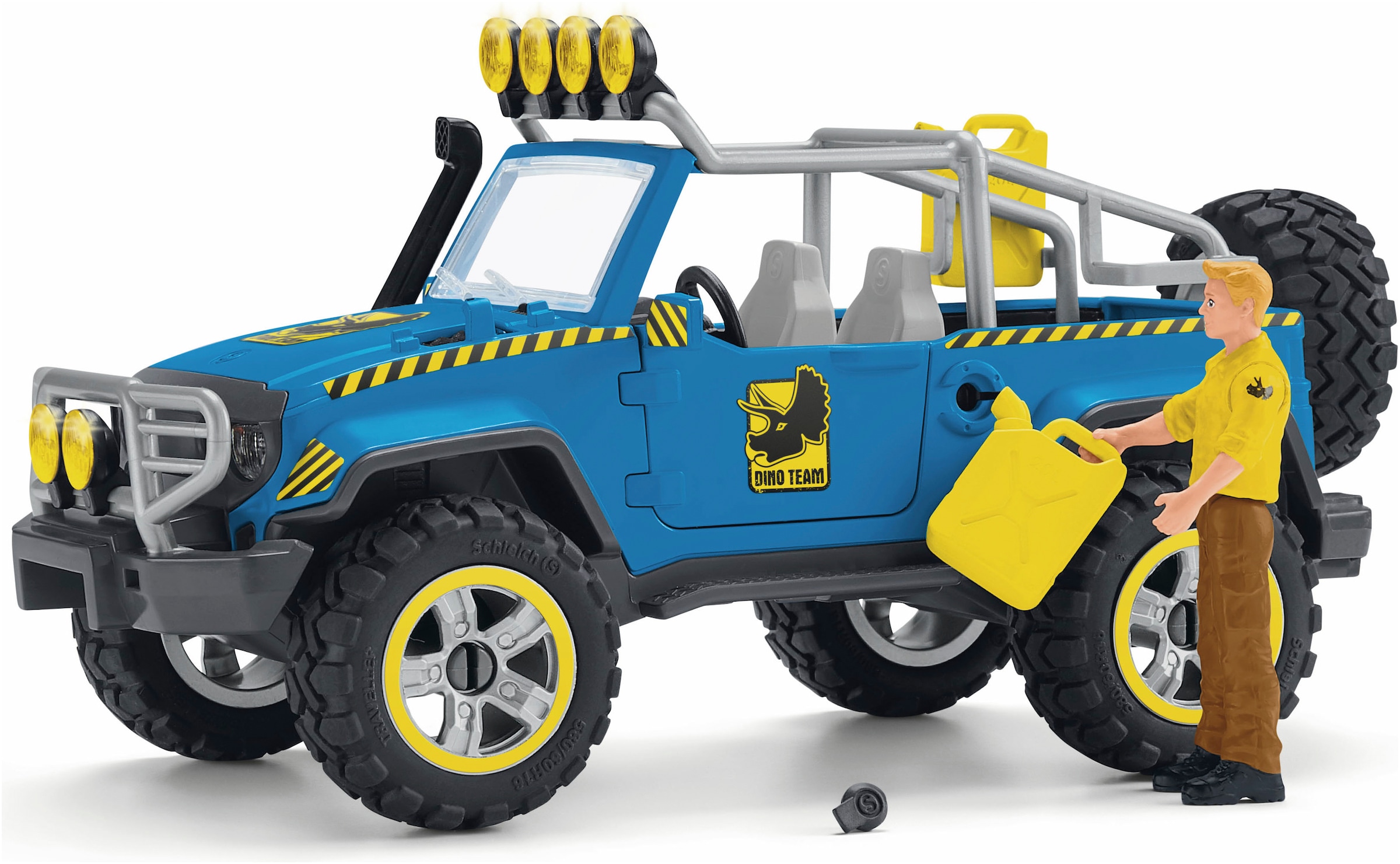 Schleich® Spielfigur »DINOSAURS, Geländewagen mit Dino-Außenposten (41464)«