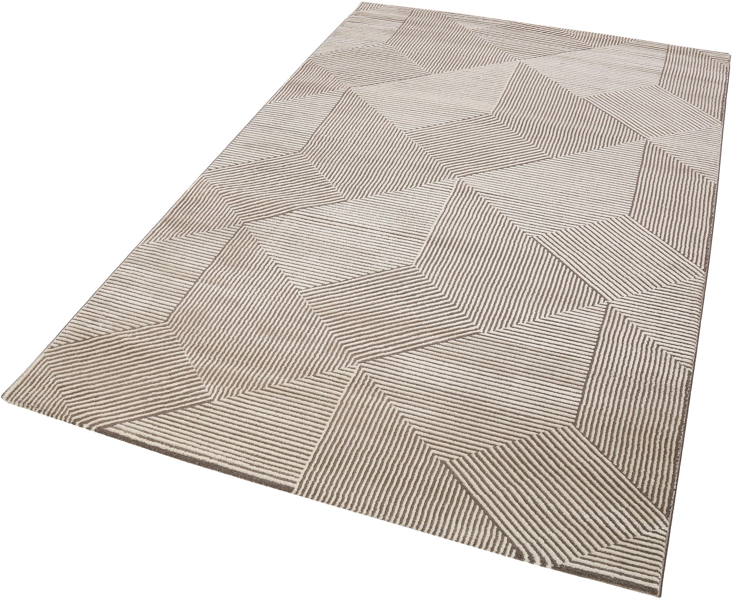 Esprit Teppich »Velvet Groove ESP-8780«, rechteckig, 12 mm Höhe, Kurzflor, günstig online kaufen