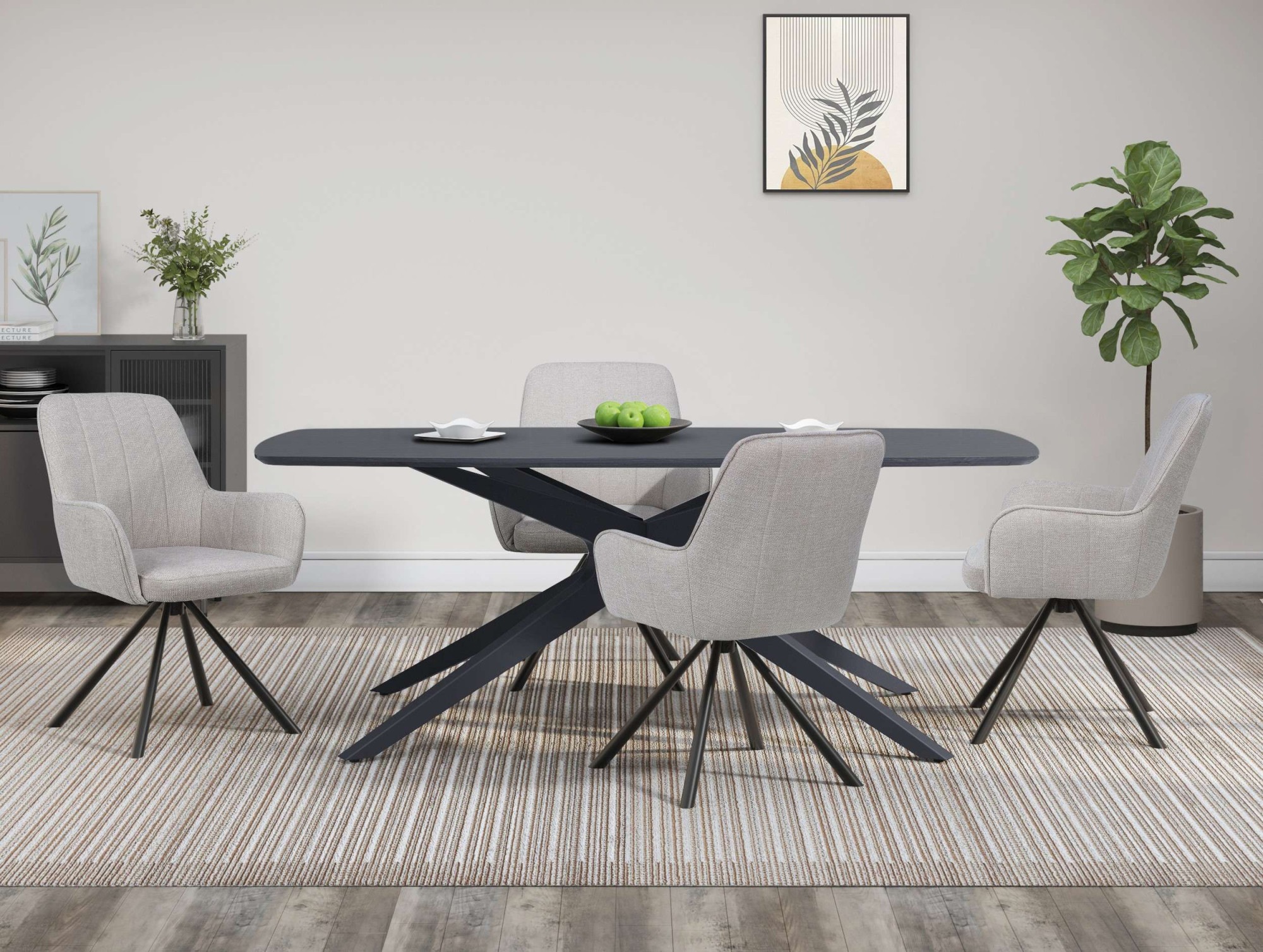 OTTO home Esszimmerstuhl »Flaurent« () 2 Stk.gepolsterte Rückenlehne, Armlehne und Sitzfläche, Sitzhöhe 50 cm