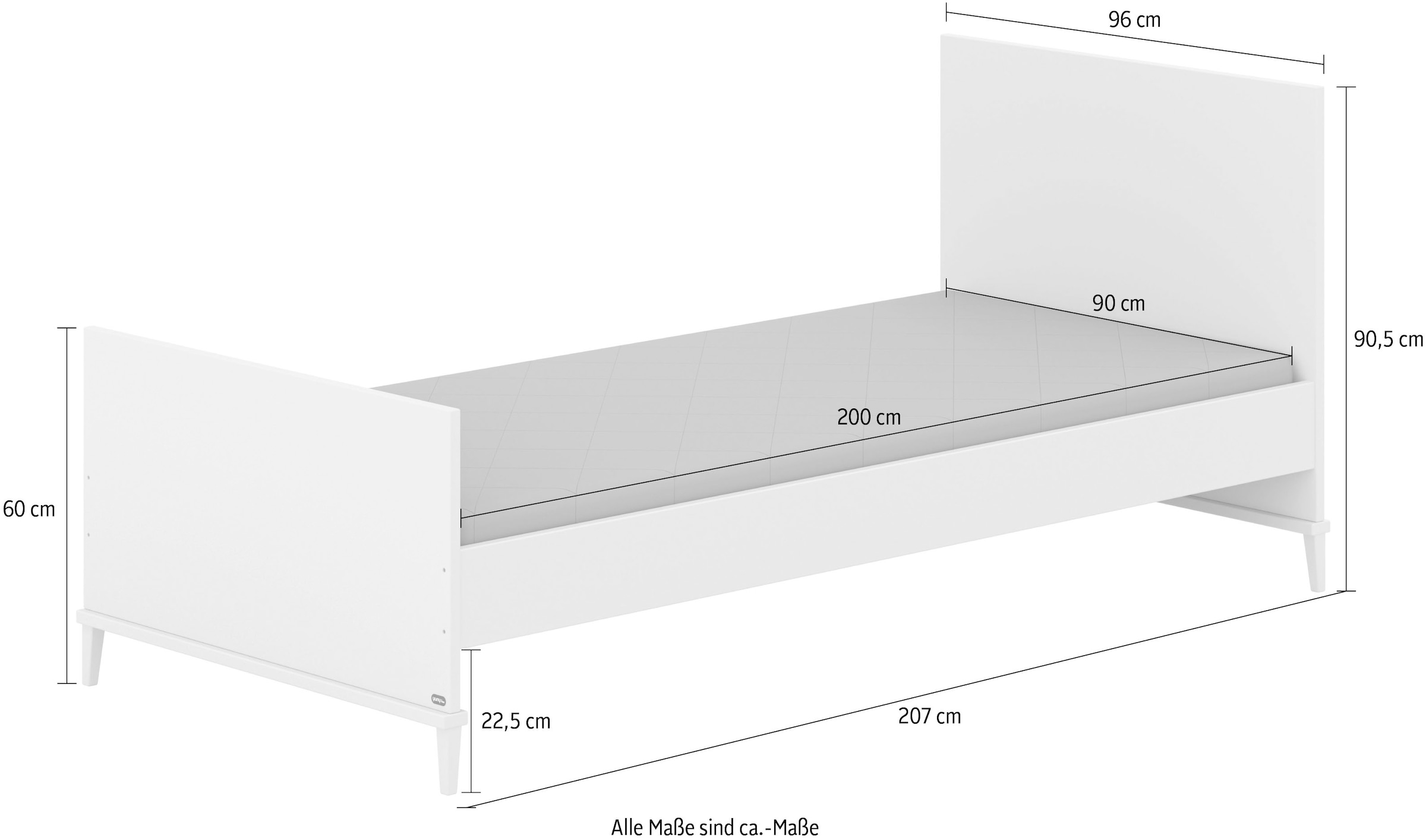 YUNY by PAIDI Kinderbett »SISTER LOU, yuny by PAIDI«, Liegefläche 90 x 200 cm