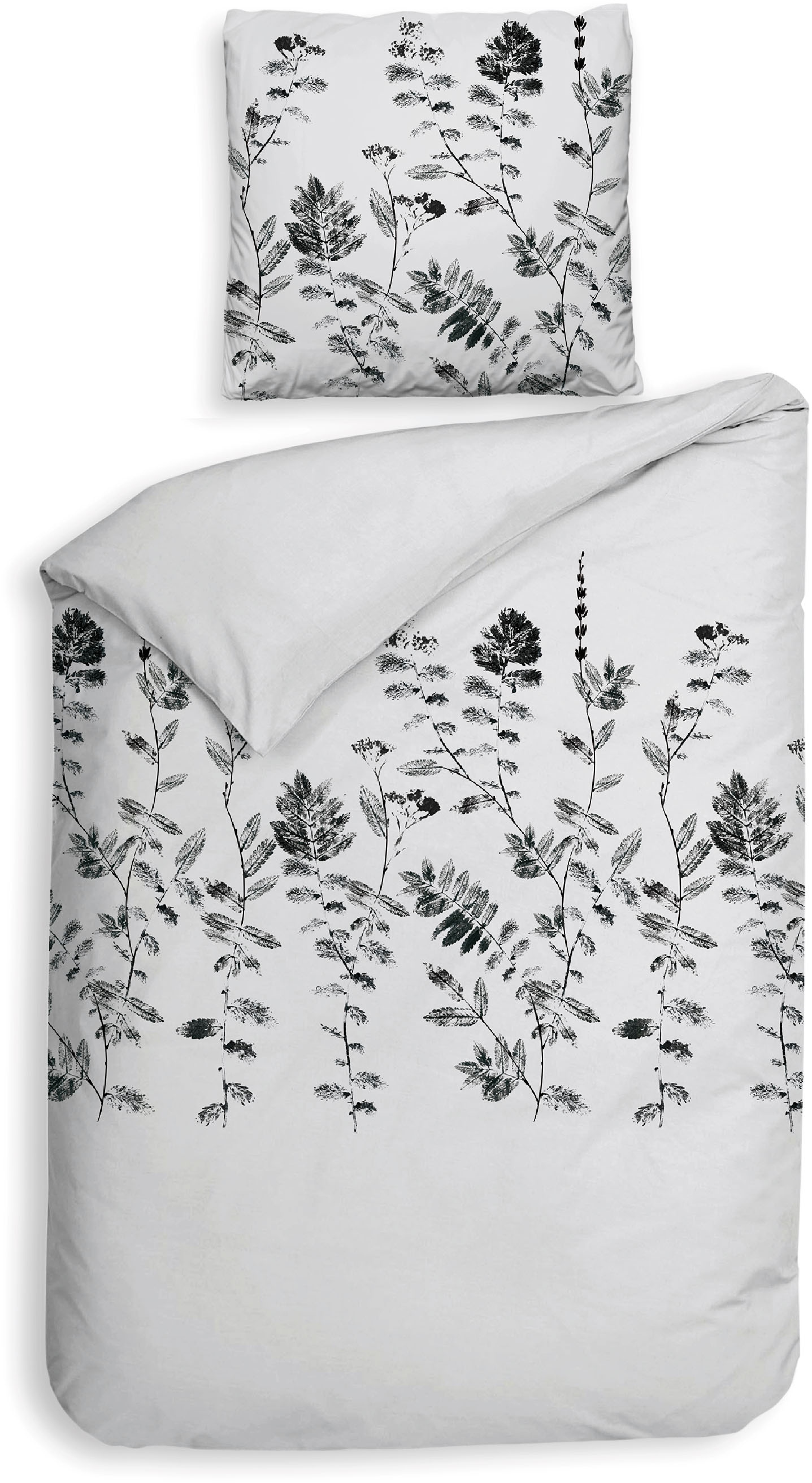 Heckett & Lane Bettwäsche »Rocco« 2 Stk. tlg. Blätter Design, 100% Baumwoll günstig online kaufen