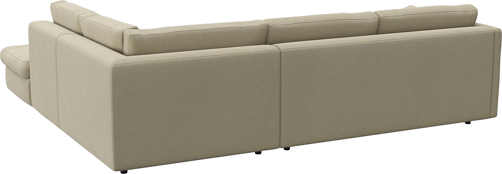 FLEXLUX Ecksofa »Lovane, elegant und zeitlos, bequem, L-Form«, Weich & anschmiegsam, große Sitztiefe auf Kaltschaum, Dekokissen inkl.