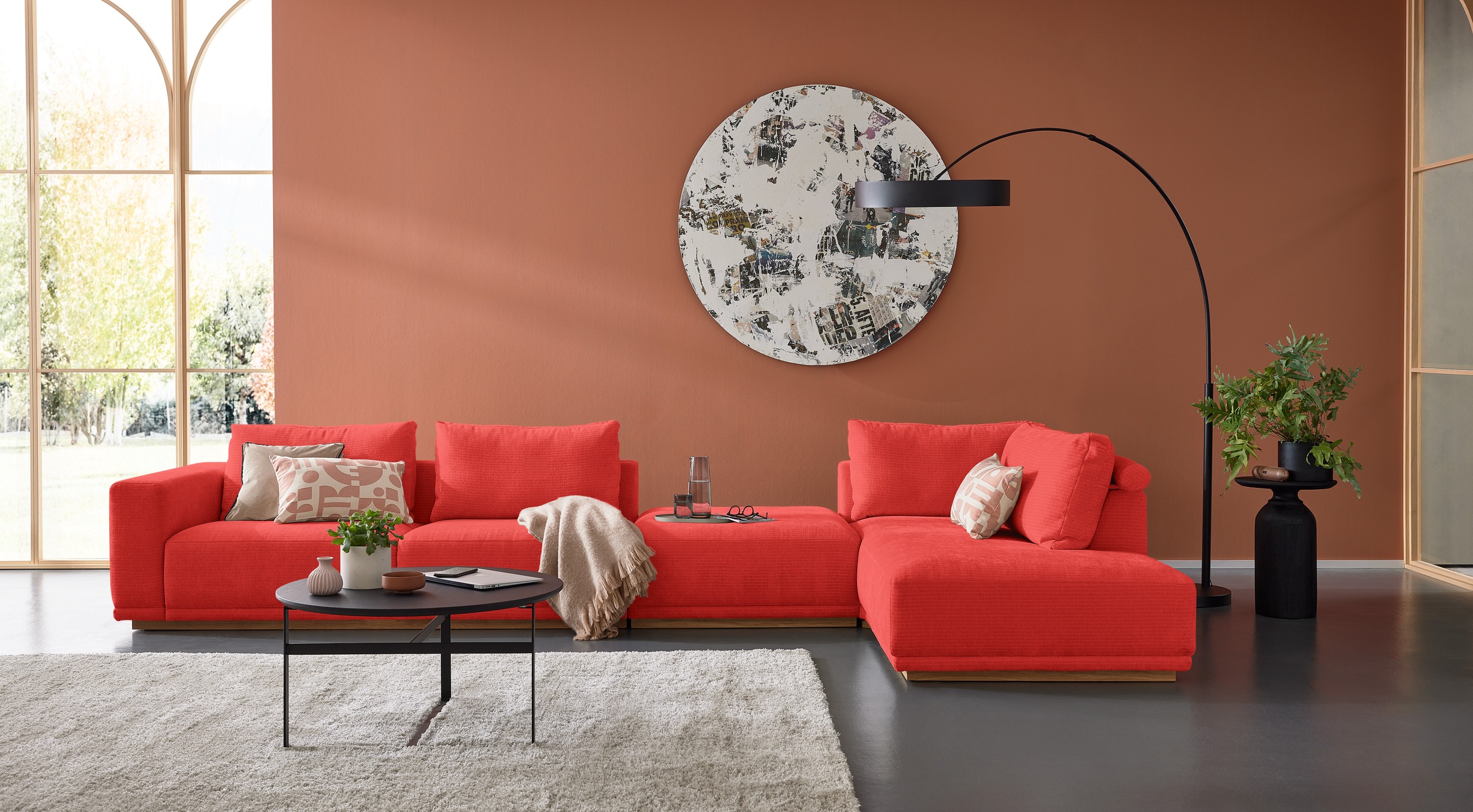 Musterring Wohnlandschaft Anreihsofa mit Armlehne links, Eckteil rechts mit günstig online kaufen