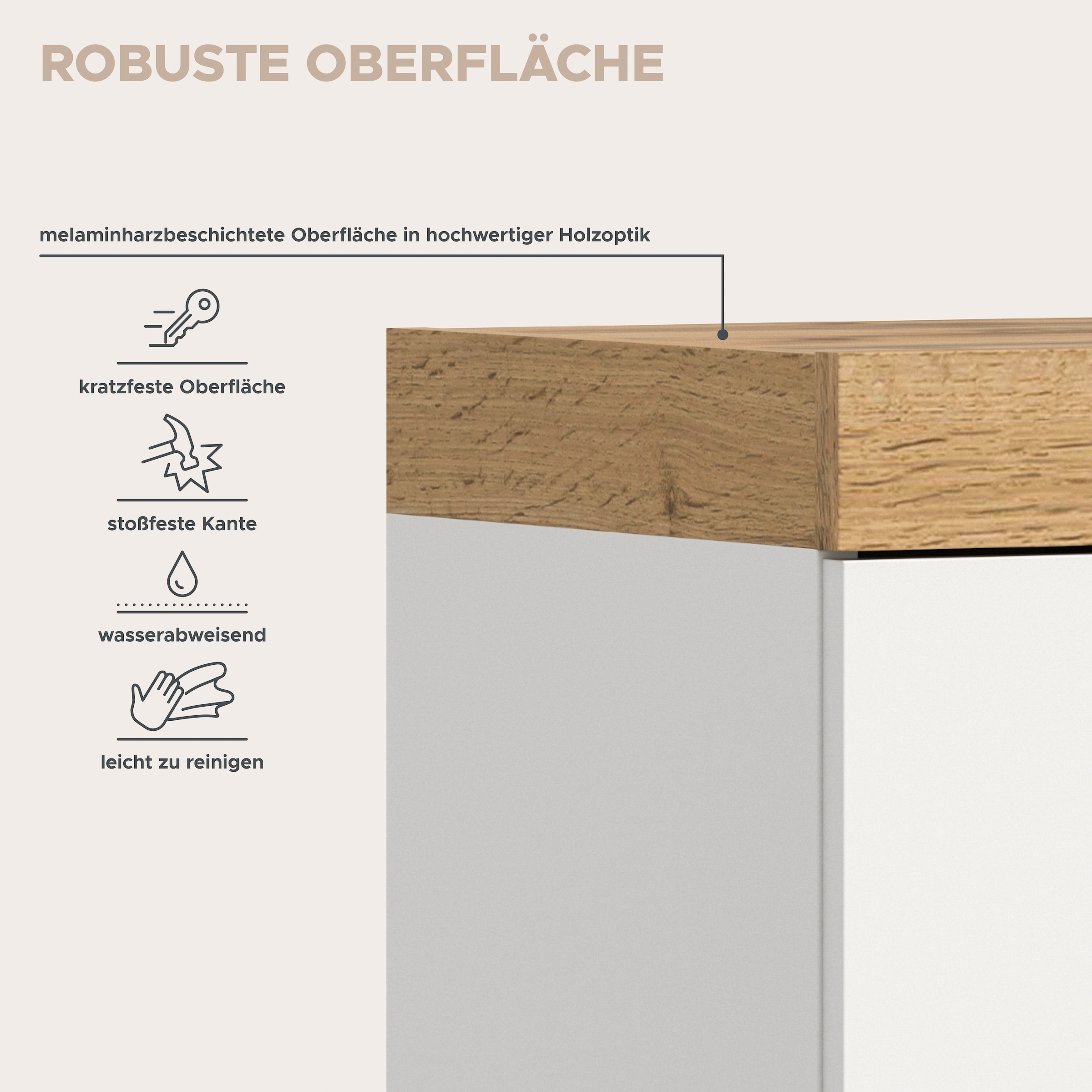 OTTO home Sideboard »MAMBO, Breite 125cm, 2 Türen, 3 Schubkästen, push-2-open« 2 farbige Ausführung, in verschiedenen Farben erhältlich, 1 Stk. tlg. Sideboard, Kommode, Wohnzimmer, Flur, Arbeitszimmer