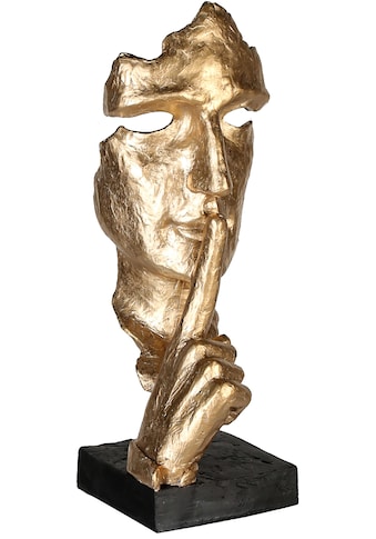 Dekofigur »Skulptur Silence, gold/schwarz«