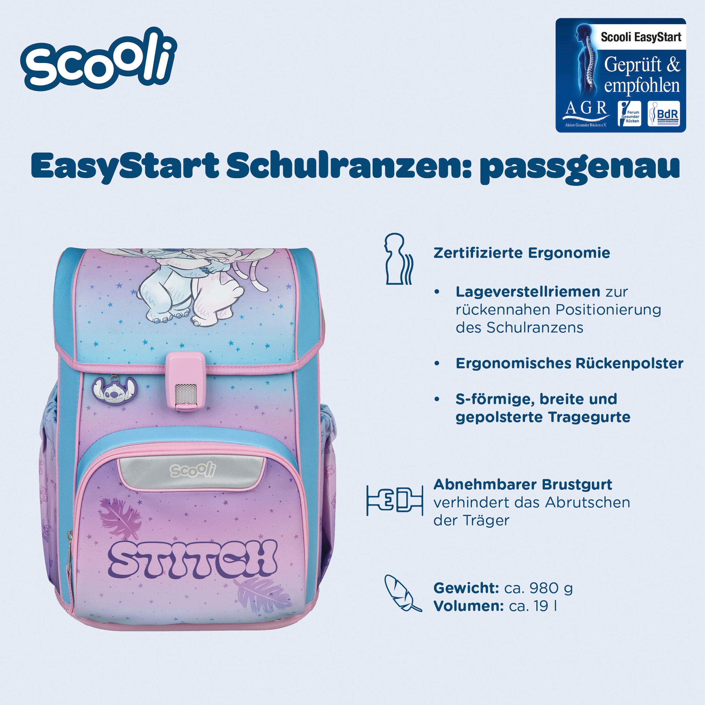 Scooli Schulranzen »Easy Start« Reflektoren