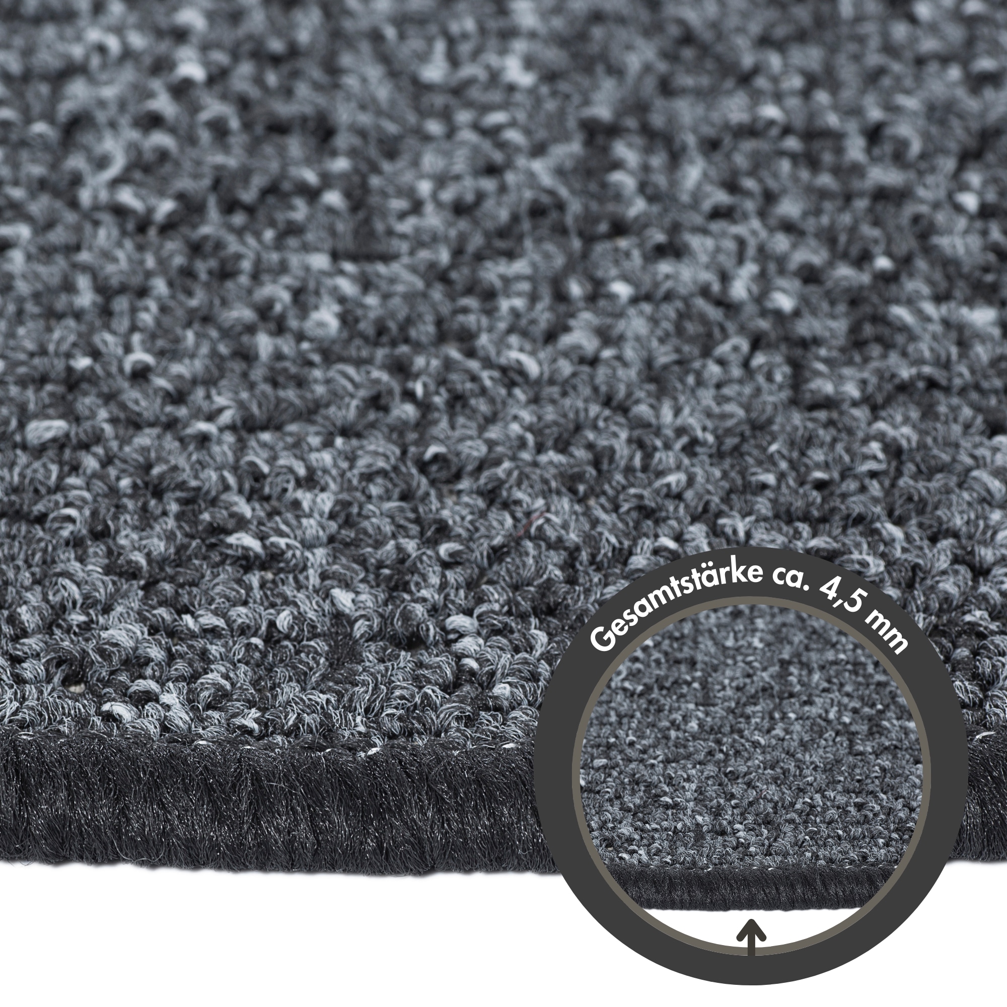 Andiamo Stufenmatte »Rambo, Made in Poland« halbrund 4 mm Höhe melierte Schlinge, selbstklebend, 15 Stück in einem Set