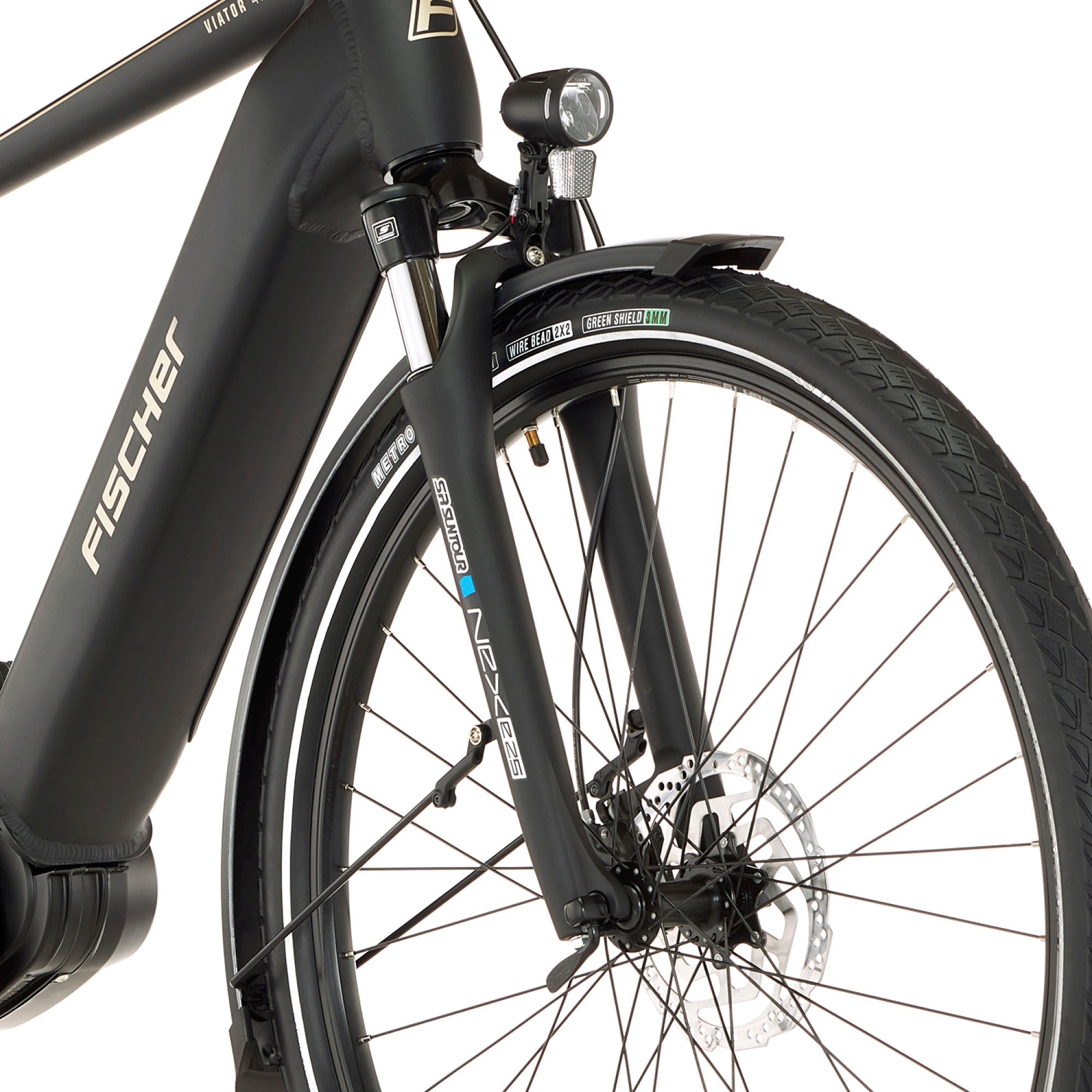 FISCHER Fahrrad E-Bike »VIATOR 4.2i 711 55«, 9 Gang, Shimano, Acera, Mittelmotor 250 W, (mit Faltschloss), Pedelec, Elektrofahrrad für Damen u. Herren