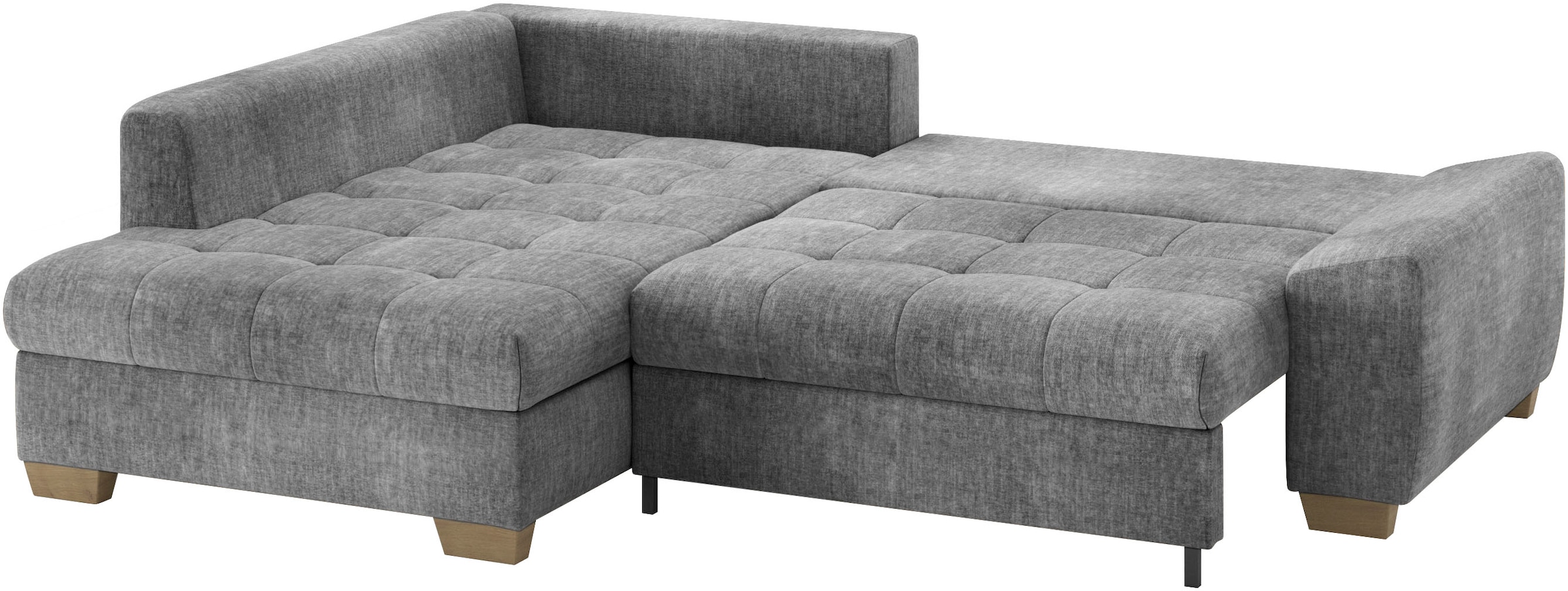 Mr. Couch Ecksofa »Nikita II, L-Form«, Wahlweise mit Bettfunktion, Bettkasten & RGB-LED-Beleuchtung