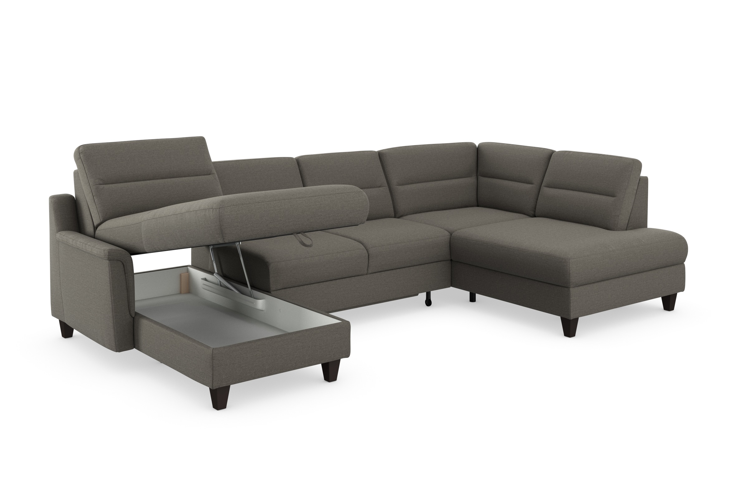 sit&more Wohnlandschaft »Farö U-Form«, inklusive Federkern, wahlweise mit Bettfunktion und Bettkasten
