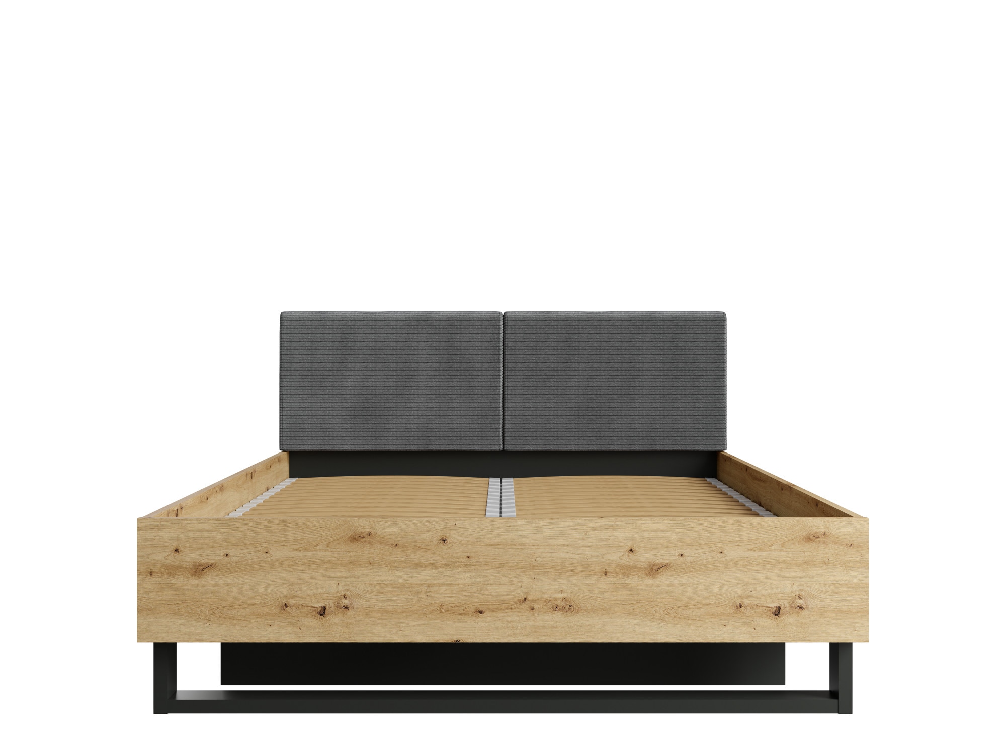 Home affaire Polsterbett »PERY Bettgestell mit gepolstertem Kopfteil, Lattenrost und Bettkasten« mit einem Metallrahmen mit Hebemechanismus, Breite 160 oder 180 cm