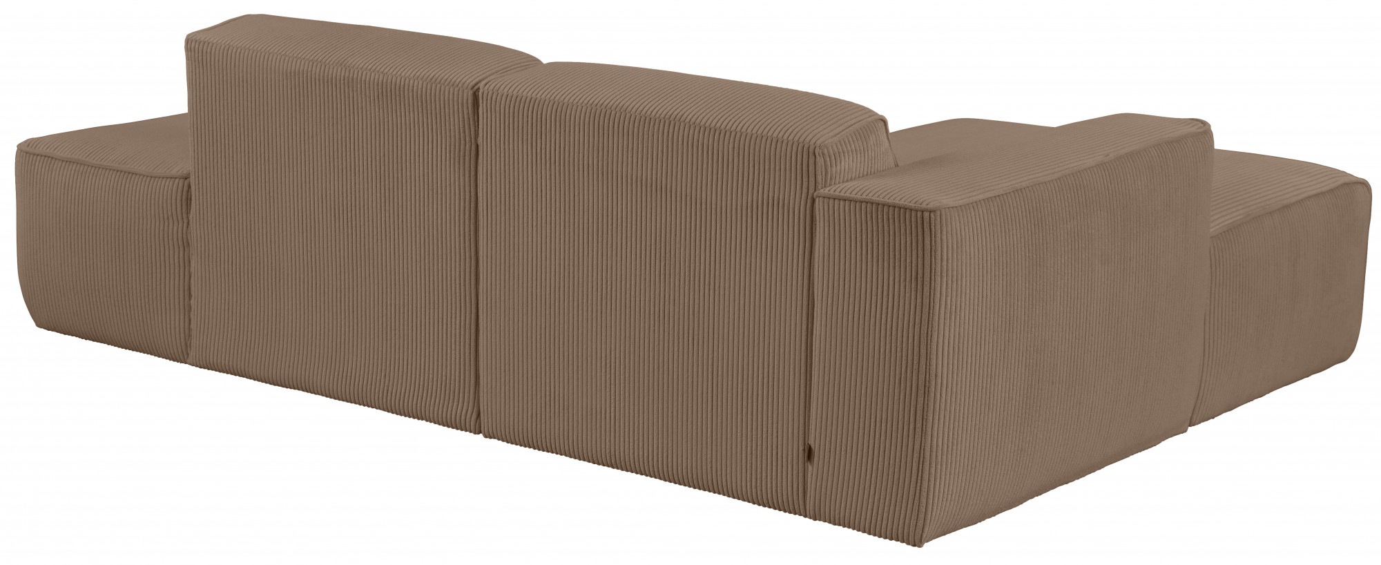 andas Ecksofa »Noord mit Kedernaht, Breite 227 cm«, Cord, Struktur, Webstoff, mit Wellenunterfederung, Massivholzrahmen
