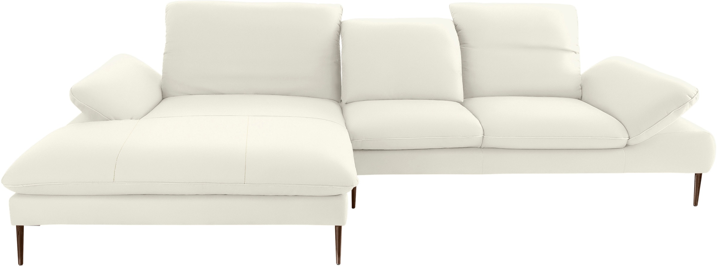 W.SCHILLIG Ecksofa »enjoy&MORE, Designsofa, bequem, elegant und zeitlos, L-Form«, Sitztiefenverstellung, Füße bronze pulverbeschichtet, Breite 340 cm