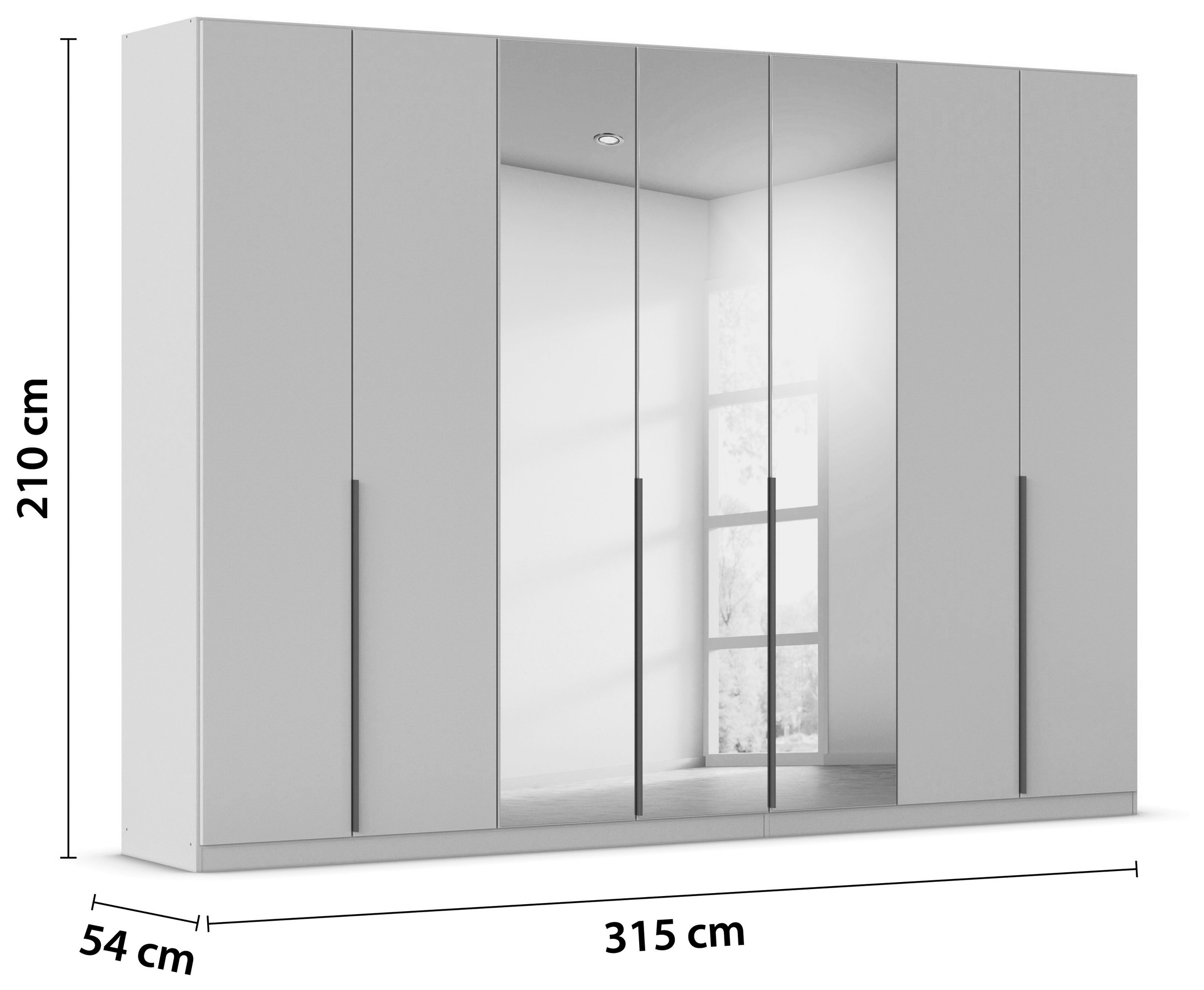 rauch Drehtürenschrank »Kleiderschrank Schrank Garderobe AGORDO mit Dekor- oder Hochglanzfront«, (in zwei Griff-Farben, Breiten 91-360 cm), durchdachte Innenausstattung, in 7 Breiten und 2 Höhen MADE IN GERMANY