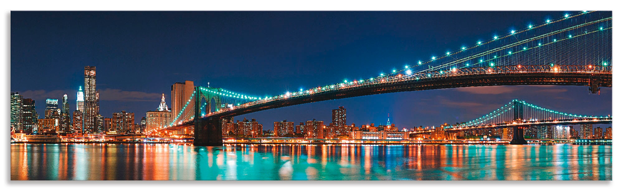 Artland Küchenrückwand "New York Skyline Brooklyn Bridge", (1 tlg.), Alu Sp günstig online kaufen