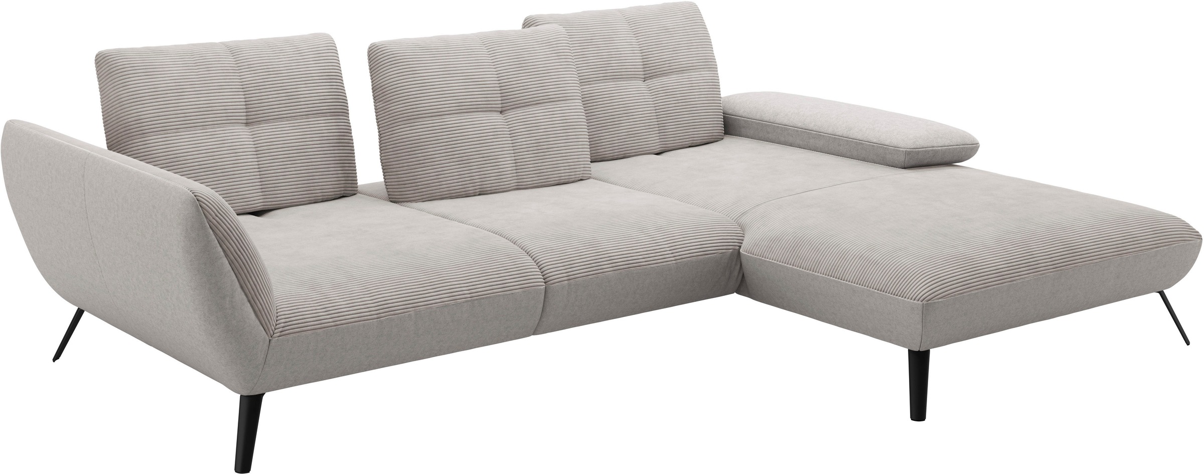 Places of Style Ecksofa »Mikado L-Form«, inkl. Sitztiefenverstellung und Armteilverstellung