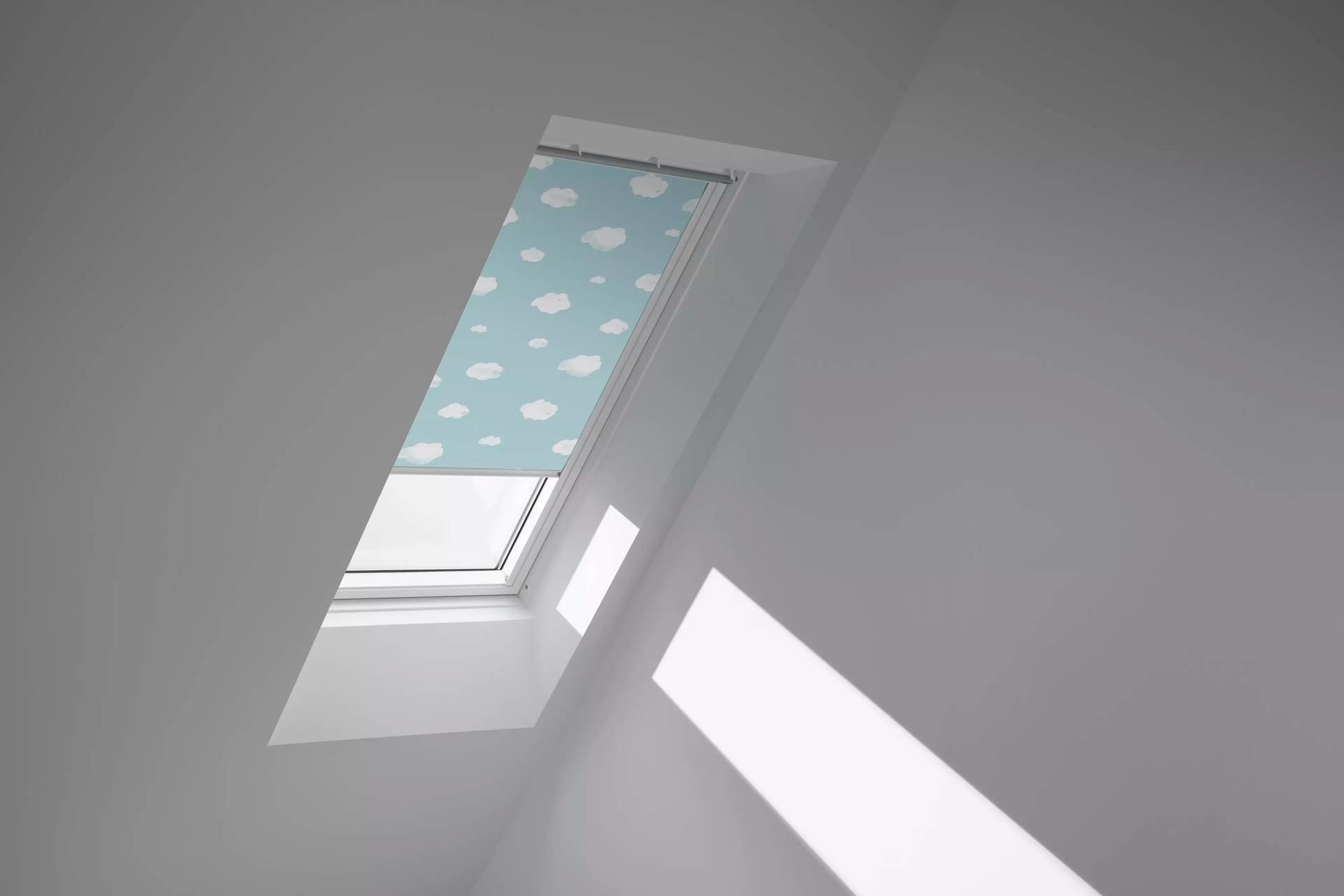 VELUX Verdunklungsrollo »DKL 4660SWL« verdunkelnd ohne Bohren in Führungsschienen weiße Führungsschienen & Griffleiste