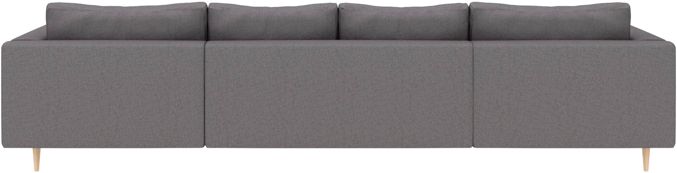 TRENDMANUFAKTUR Wohnlandschaft »Amazing, wahlw. mit Schlaffunktion & Bettkasten, Fuß Buche lackiert« Sofa in U-Form, in Cord oder Struktur, Breite 305 cm