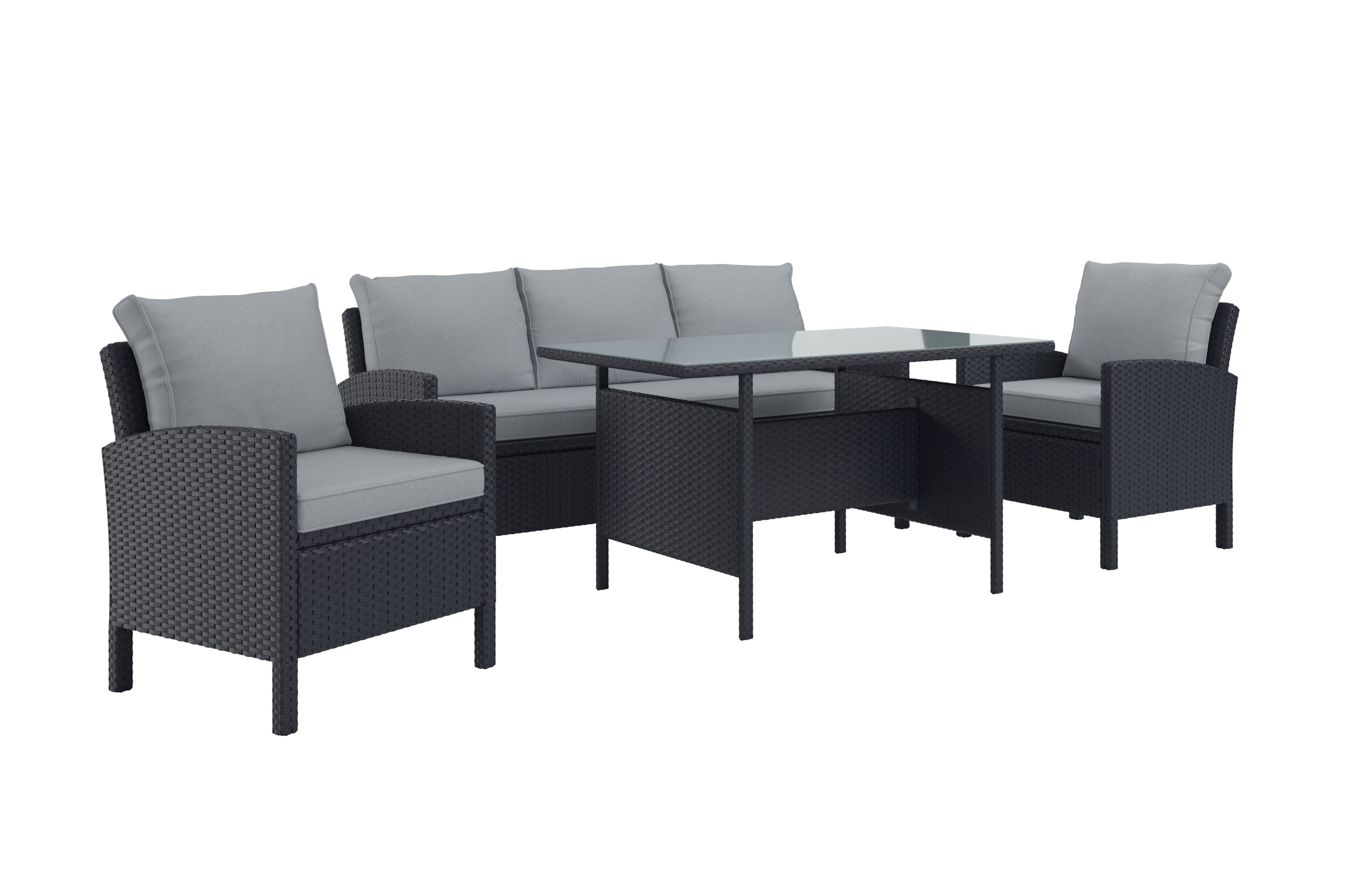 KONIFERA Gartenlounge-Set »»Brooklyn«« Set, 1x 3er Sofabank, 2 Sessel, Tisc günstig online kaufen