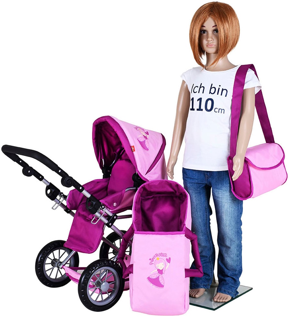 Knorrtoys® Kombi-Puppenwagen »Ruby - princess pink«, mit Wickeltasche