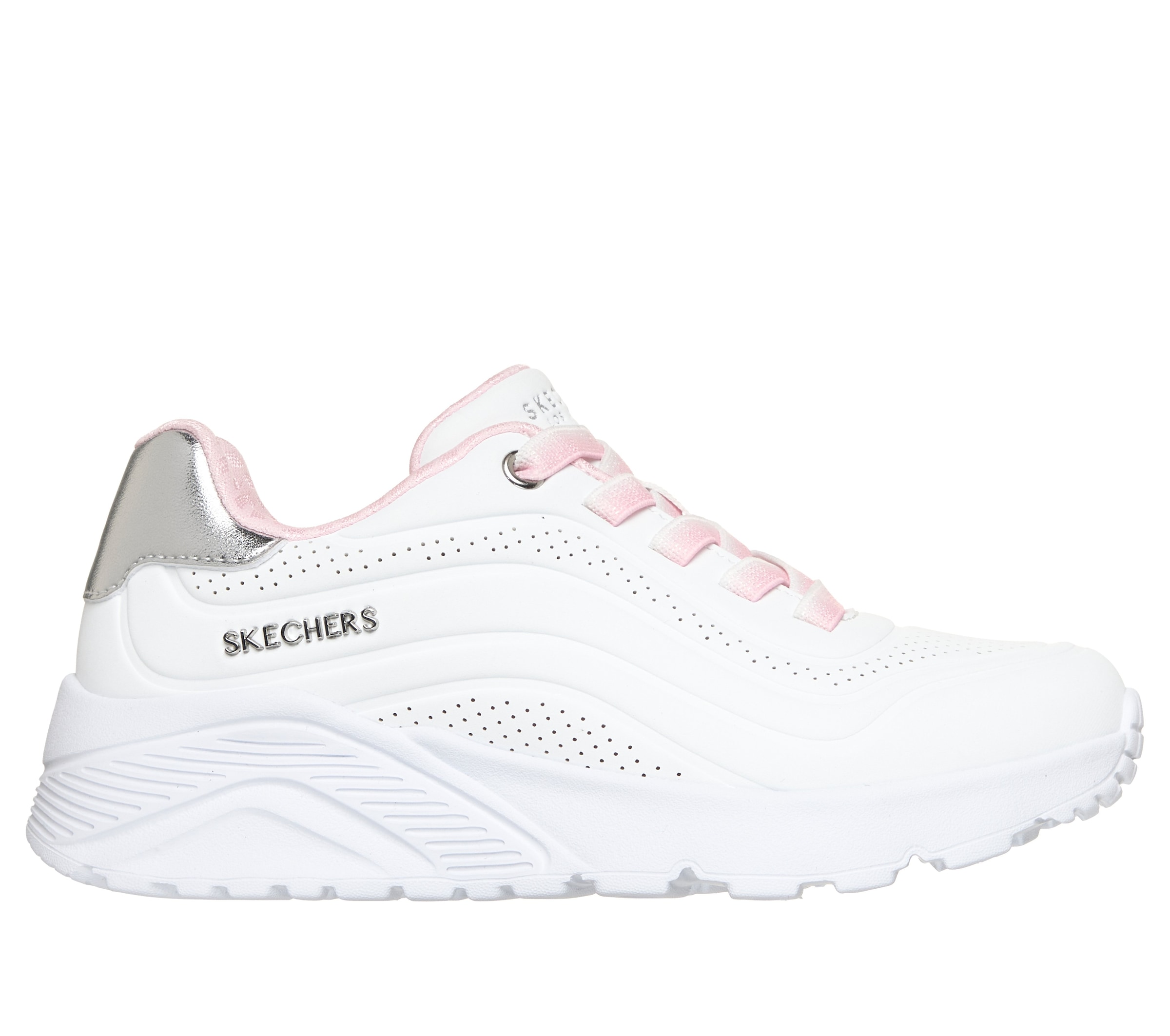 Skechers Slip-On Sneaker »UNO LITE«  Schnürschuh, Halbschuh, Keilabsatz, Grössenschablone zum Download