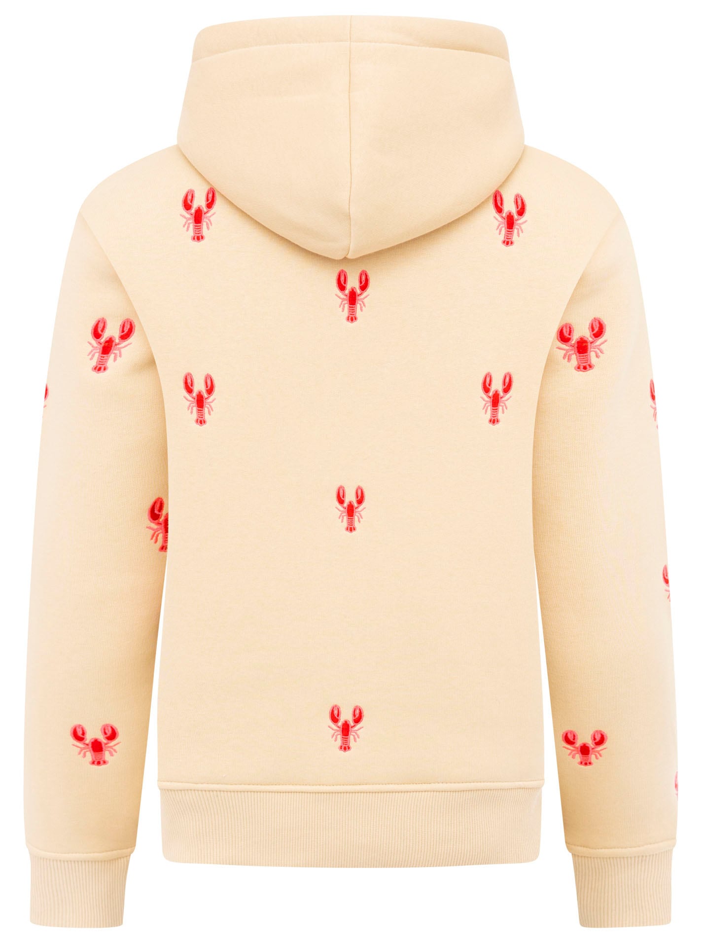 Zwillingsherz Kapuzensweatshirt Hummer-Stickerei, Kapuze, Kordelzug, Baumwollmix