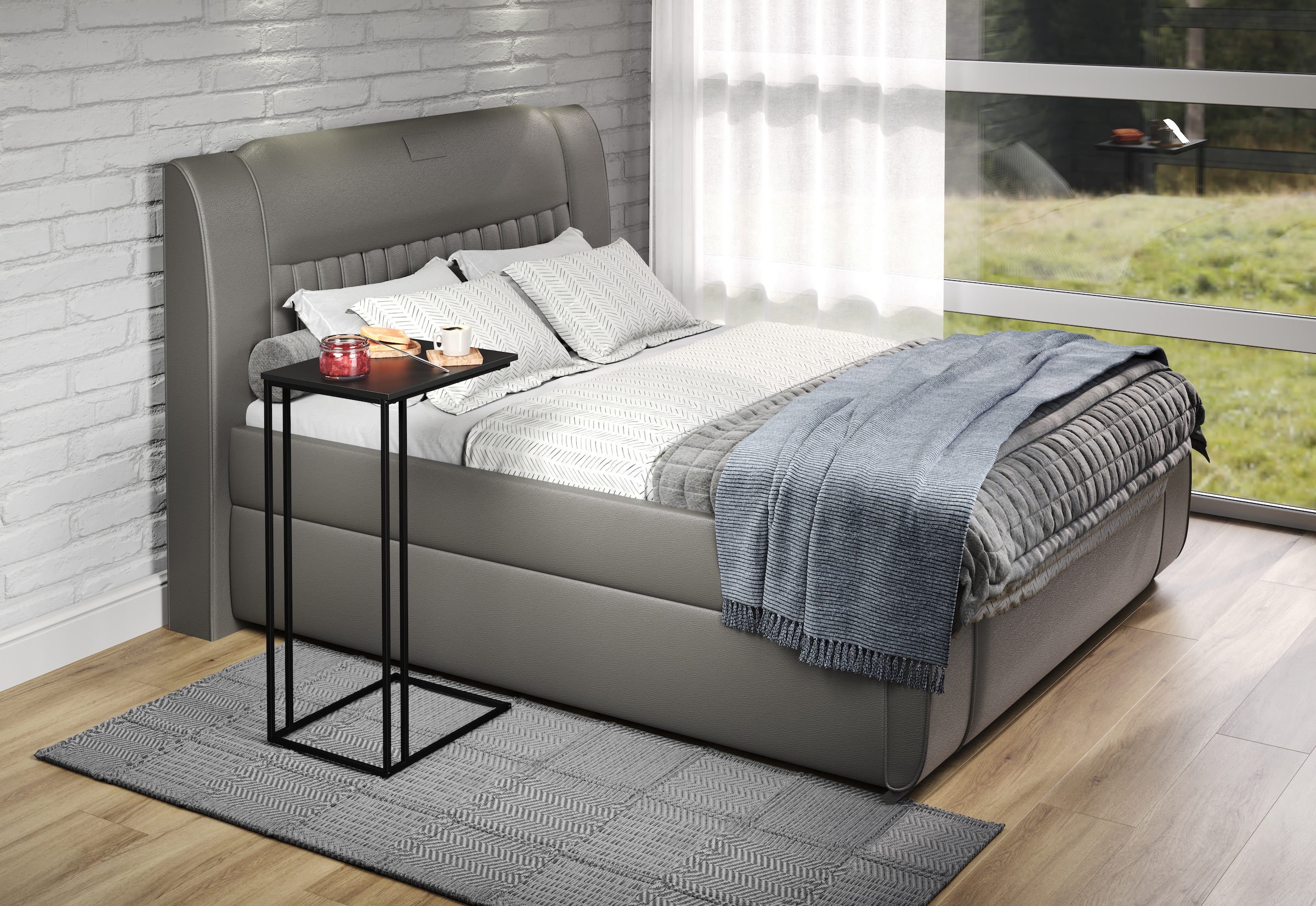 INOSIGN Beistelltisch »Sterling«, (1 St.), Nachttisch für ein Boxspringbett - Couchtisch (B/T/H): 50/40/91 cm