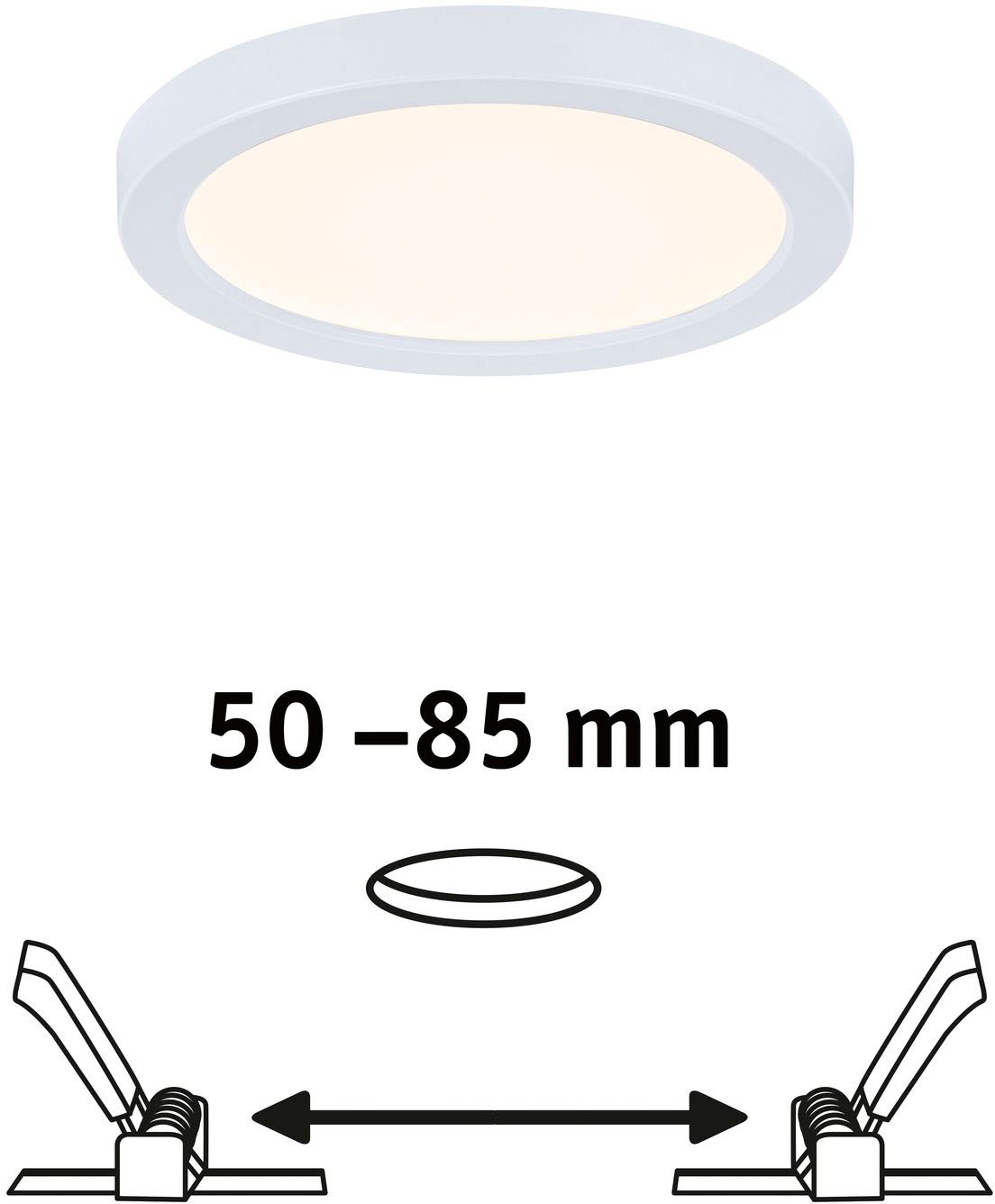 Paulmann LED Bad-Einbauleuchte »Areo«, Schutzart IP44, Ø 11,8 cm, inkl. LED Leuchtmittel