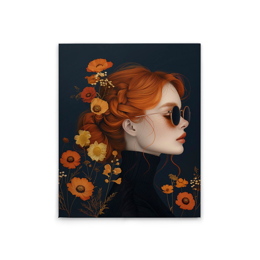 A.S. Création Leinwandbild »Beatnik Girl - Wandbild Orange Blau Braun Keilr günstig online kaufen