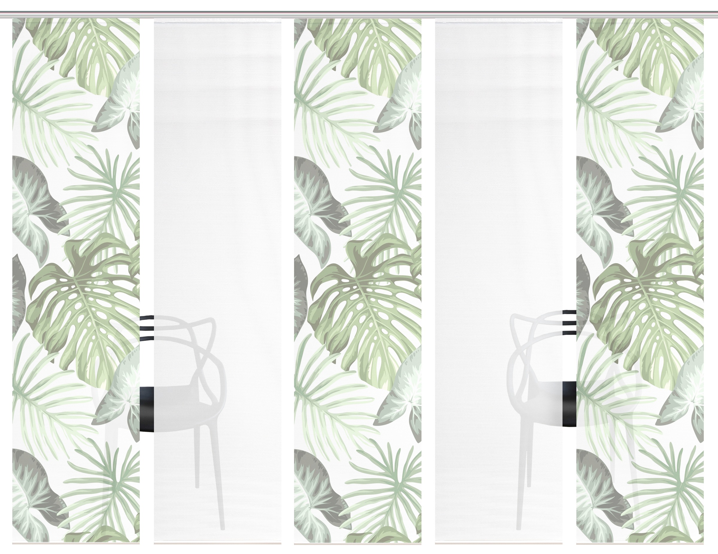 Vision S Schiebegardine »SANJA« Paneelwagen 5 Stk. tlg. Schiebevorhang,Bamb günstig online kaufen