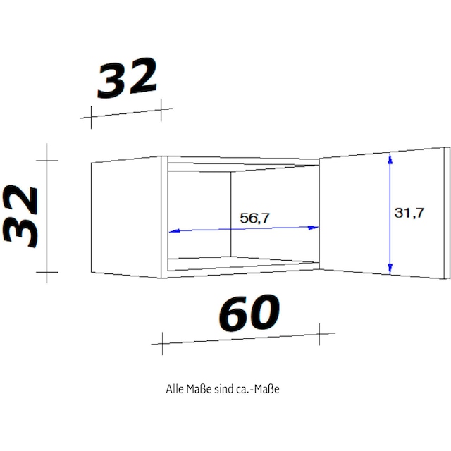 Flex-Well Kurzhängeschrank »Samoa«, Breite 60 cm auf Raten bestellen