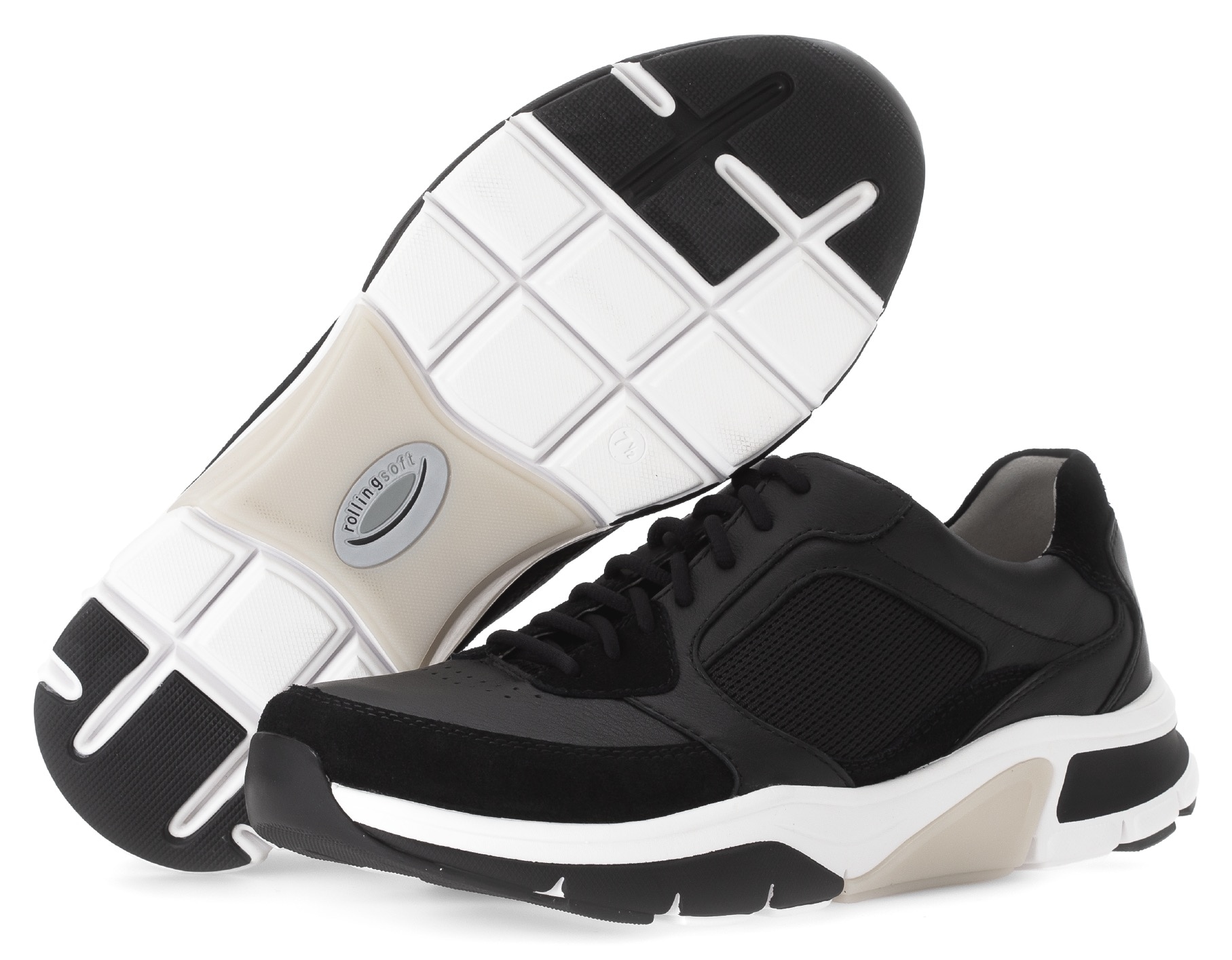 Gabor Rollingsoft Keilsneaker  , Freizeitschuh, Halbschuh, Schnürschuh mit Logo an der Ferse, G-Weite