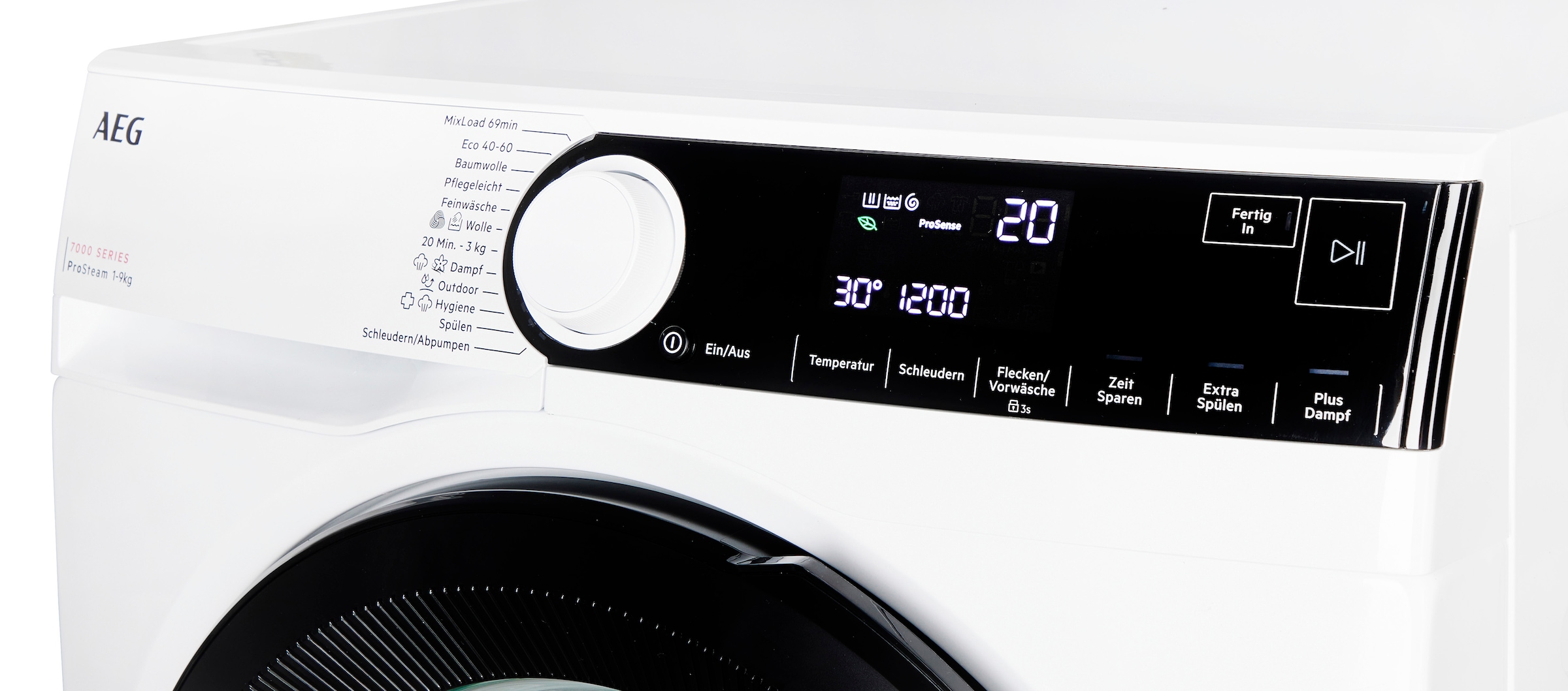 AEG Waschmaschine 7000 ProSteam® »LR7GA49FL« 9 kg 1400 U/min ProSteam®: Auffrischen mit Dampf statt Waschen und 96 % Wasser sparen