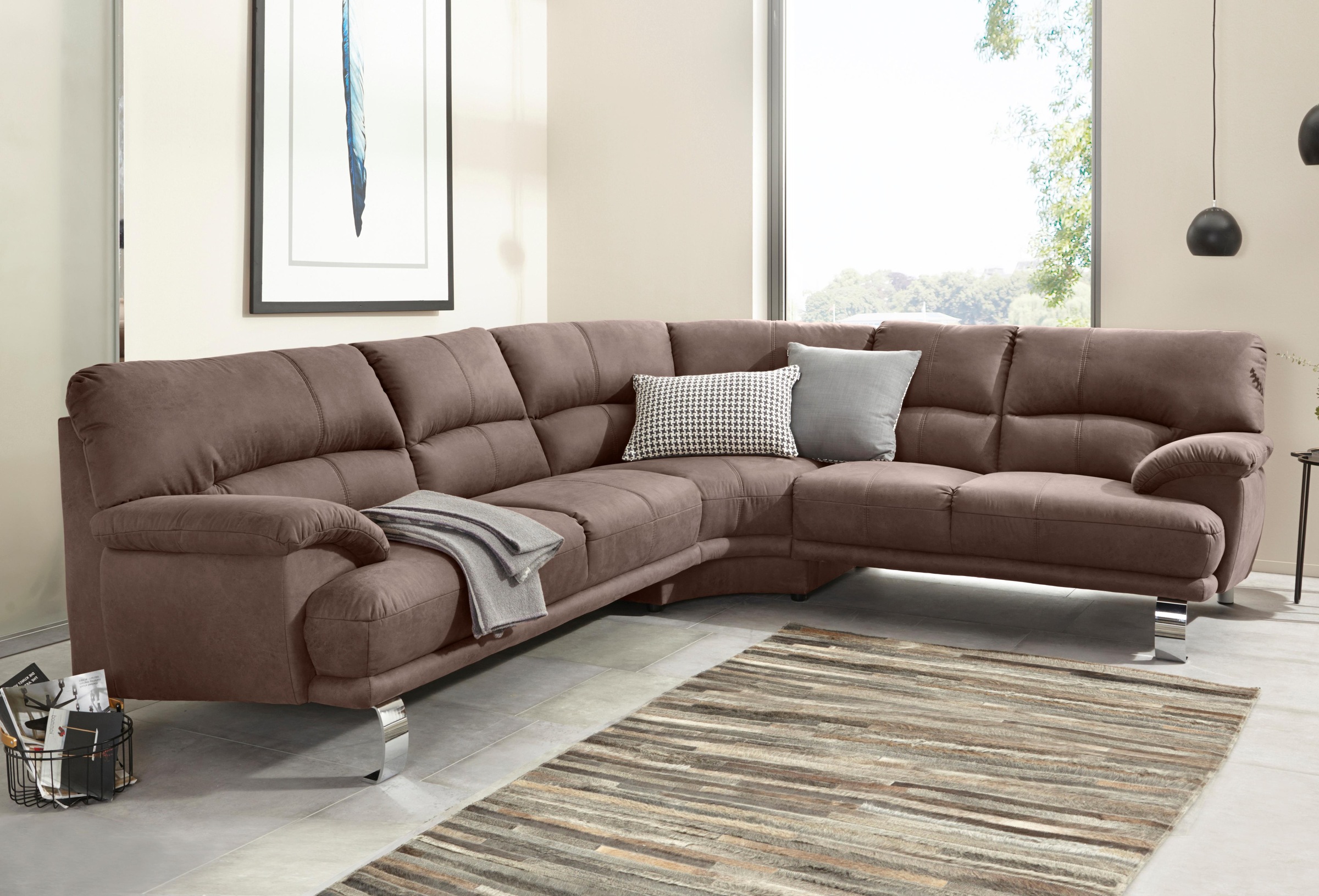 TRENDMANUFAKTUR Ecksofa "Cecilia II, in italienischen Design, bequem, hoher günstig online kaufen