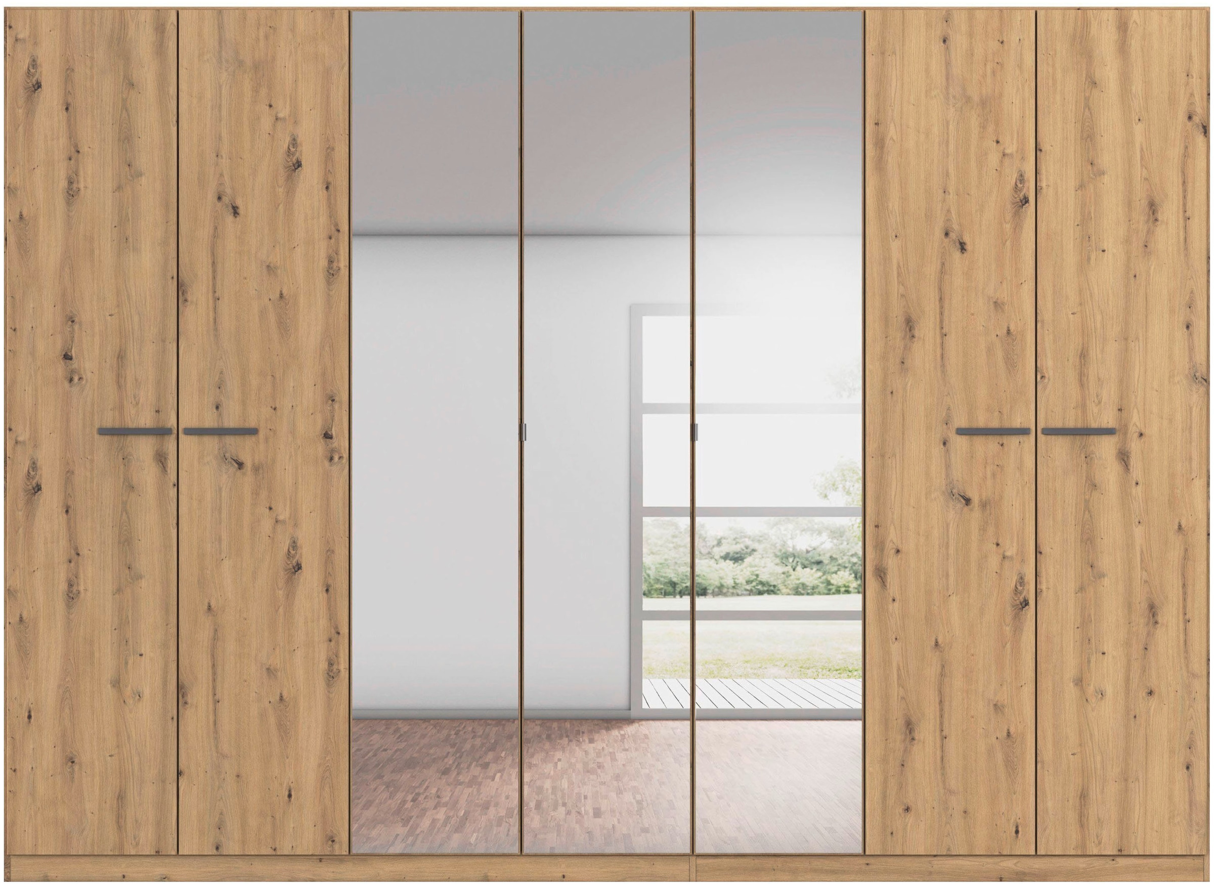 rauch Drehtürenschrank »Kleiderschrank Schrank Garderobe TOPSELLER OTELI inkl. Inneneinteilung«, (erhältlich in Breiten 91-360 cm, ab Breite 136cm inkl. Innenschubladen), mit zusätzlichen Einlegeböden, optional mit Spiegel MADE IN GERMANY