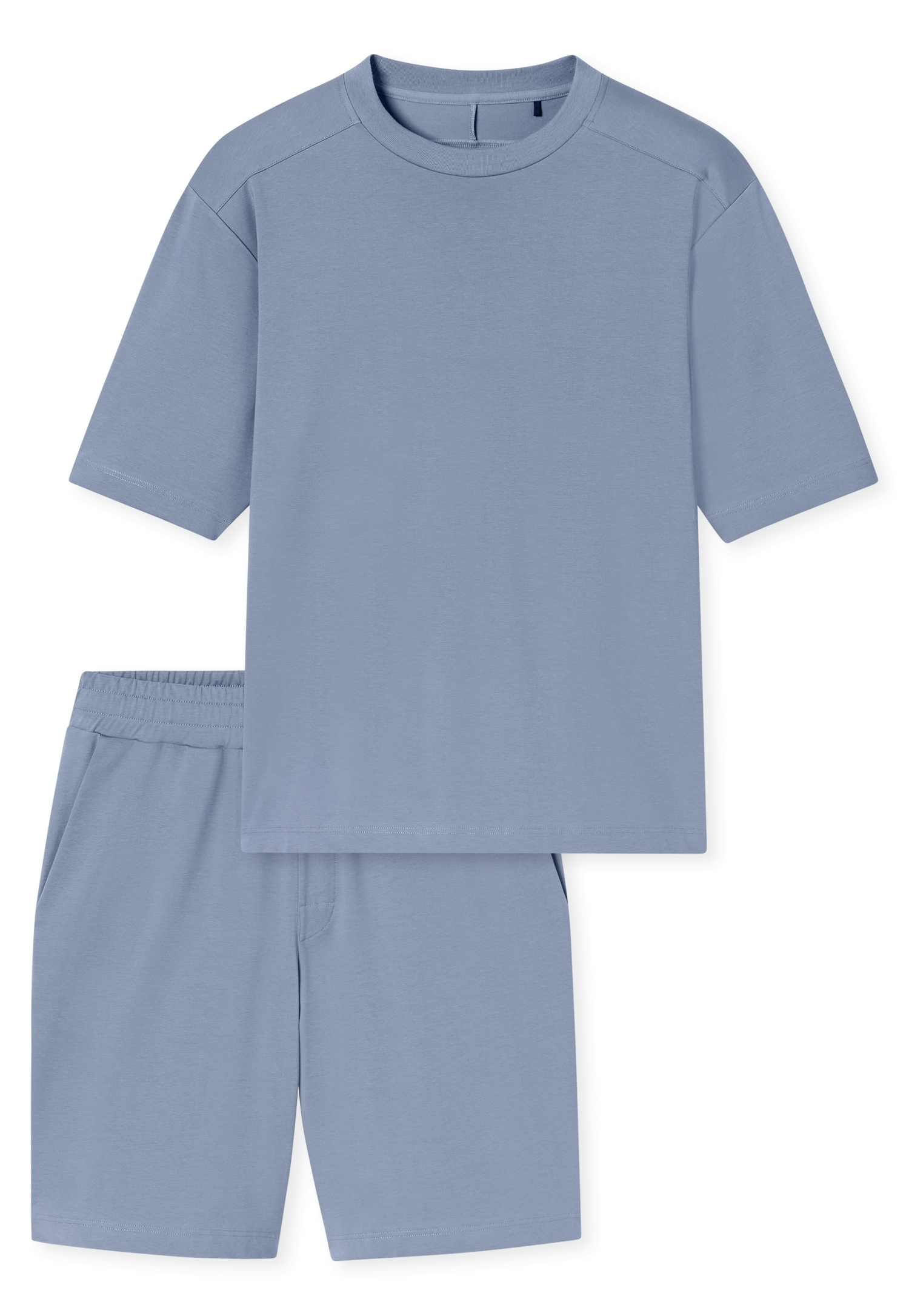 Schiesser Shorty »Modern Nightwear« 2 mit Rundhalsausschnitt und kurzem Arm, leichter Oversize-Fit
