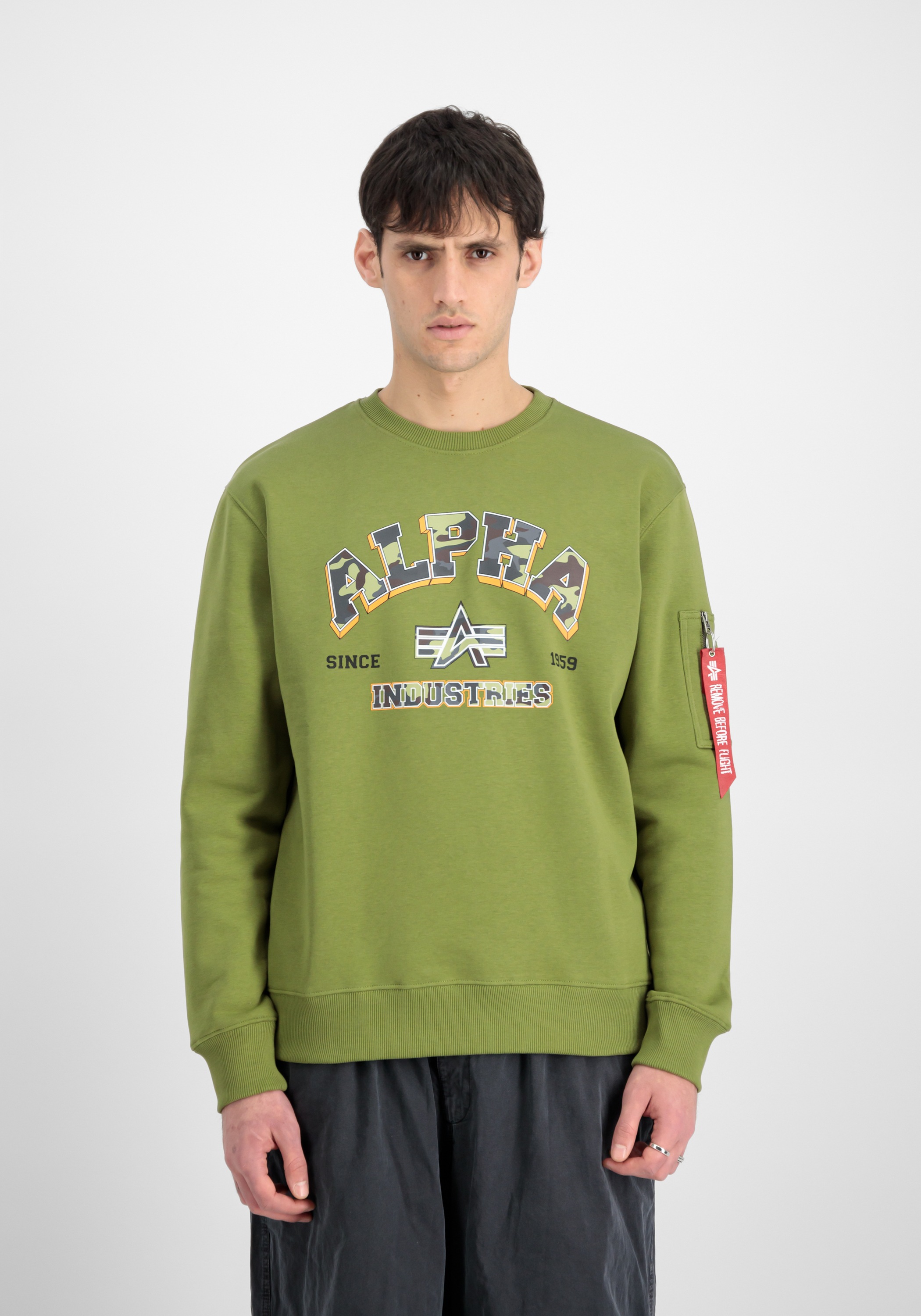 Alpha Industries Sweater »Alpha Industries Men - Sweatshirts College Camo Sweater«