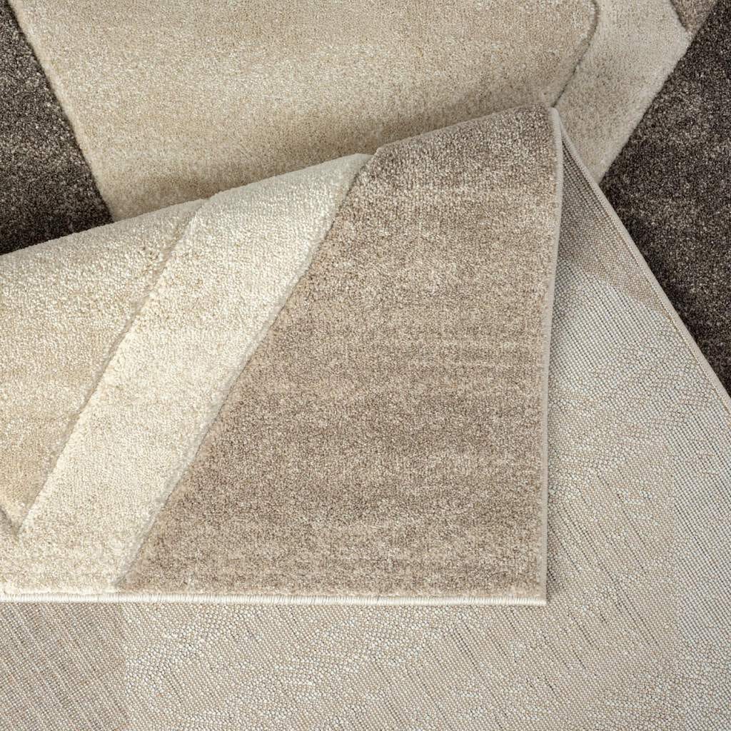 Carpet City Teppich »BONITO 7167«, rechteckig, 11 mm Höhe, Läufer, Flachflor, Hochtief-Muster/ 3D-Effekt, Geo-Muster, Wohnzimmer