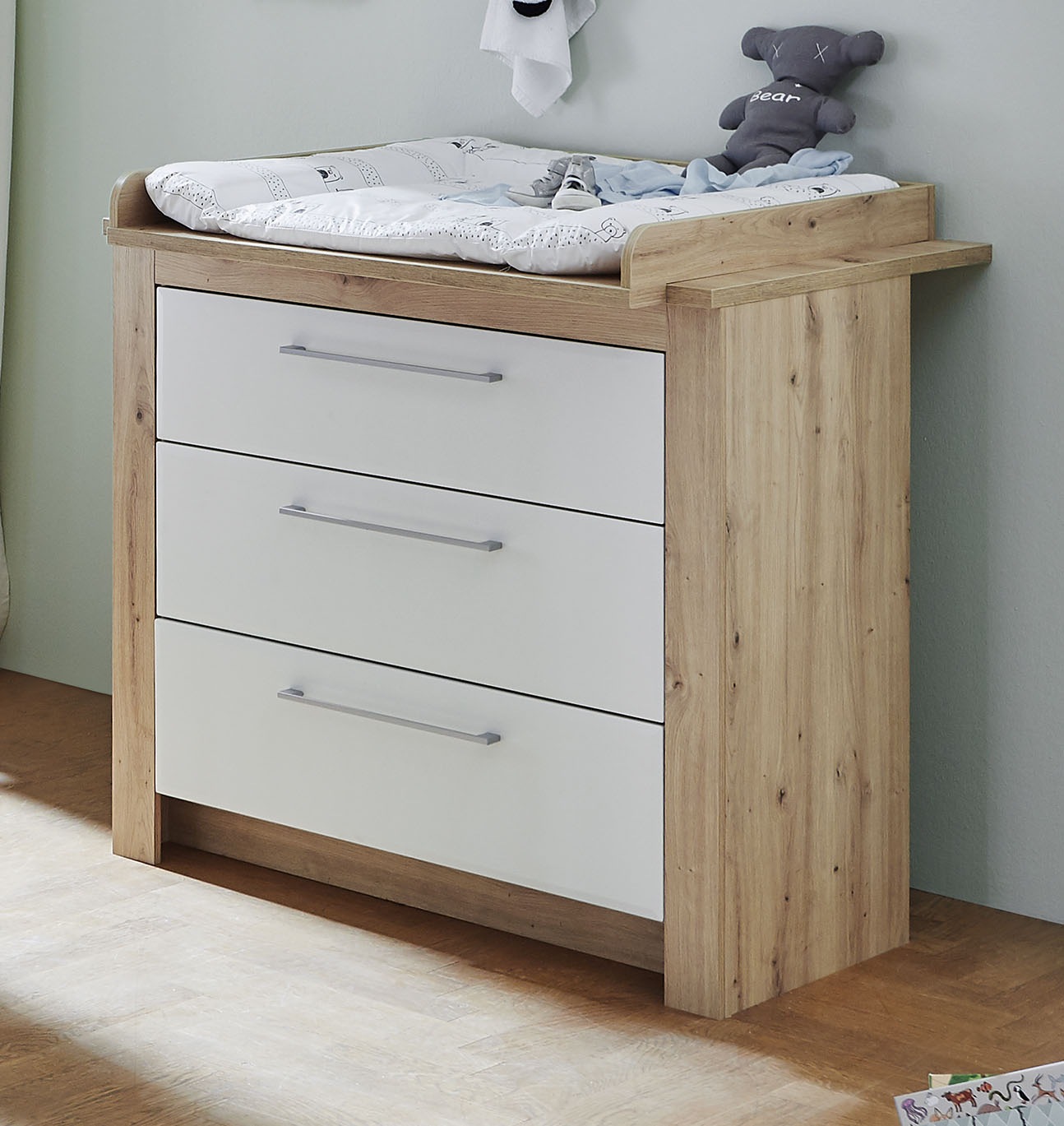Lüttenhütt Babyzimmer-Komplettset »Fenne«, (Set, 3 St., Kinderbett, Kleiderschrank, Wickelkommode), Made in Germany, hochwertige Qualität