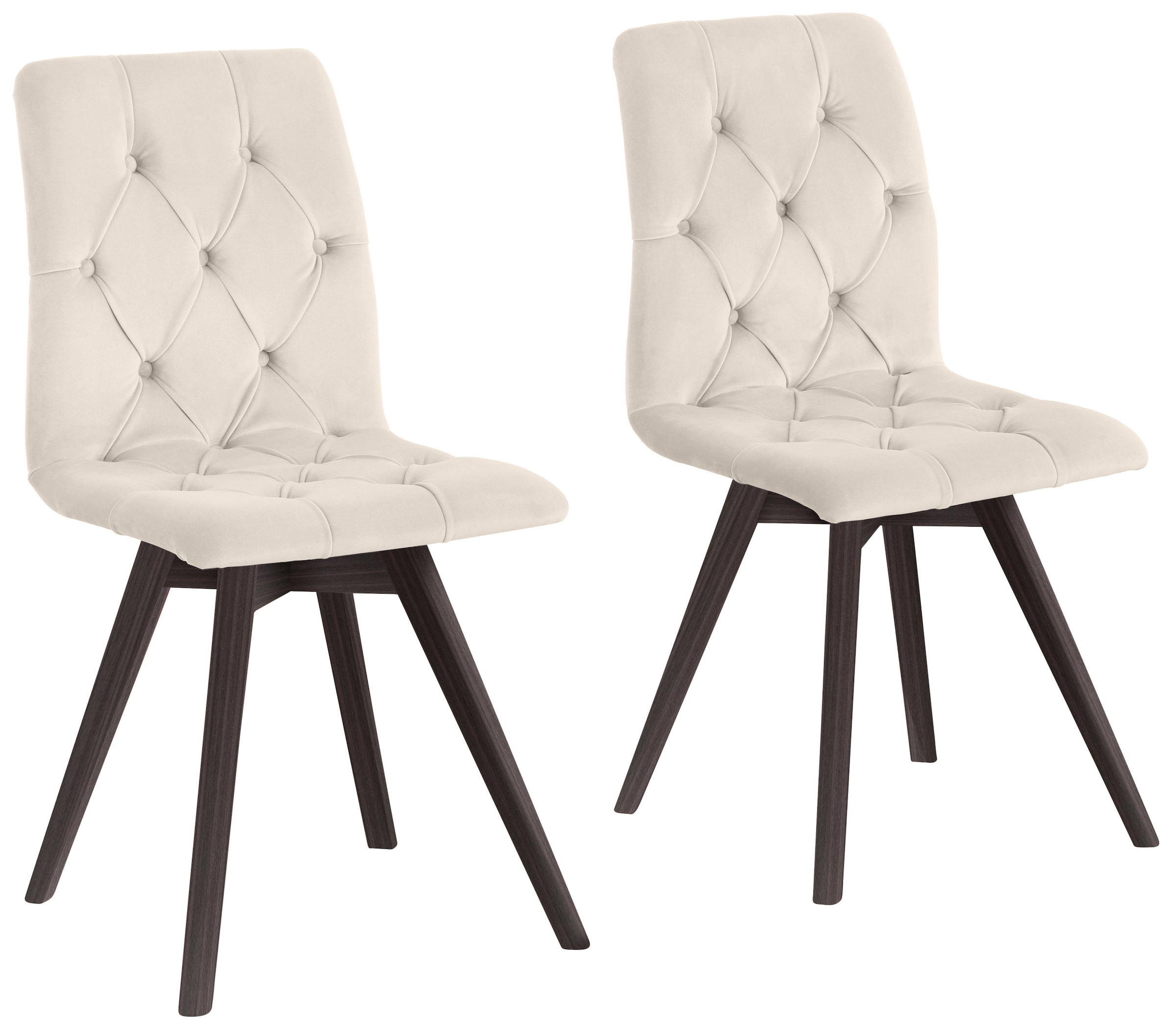 andas Esszimmerstuhl »Rania«, (Set), 2 St., Samtoptik, mit Massivholzbeinen günstig online kaufen