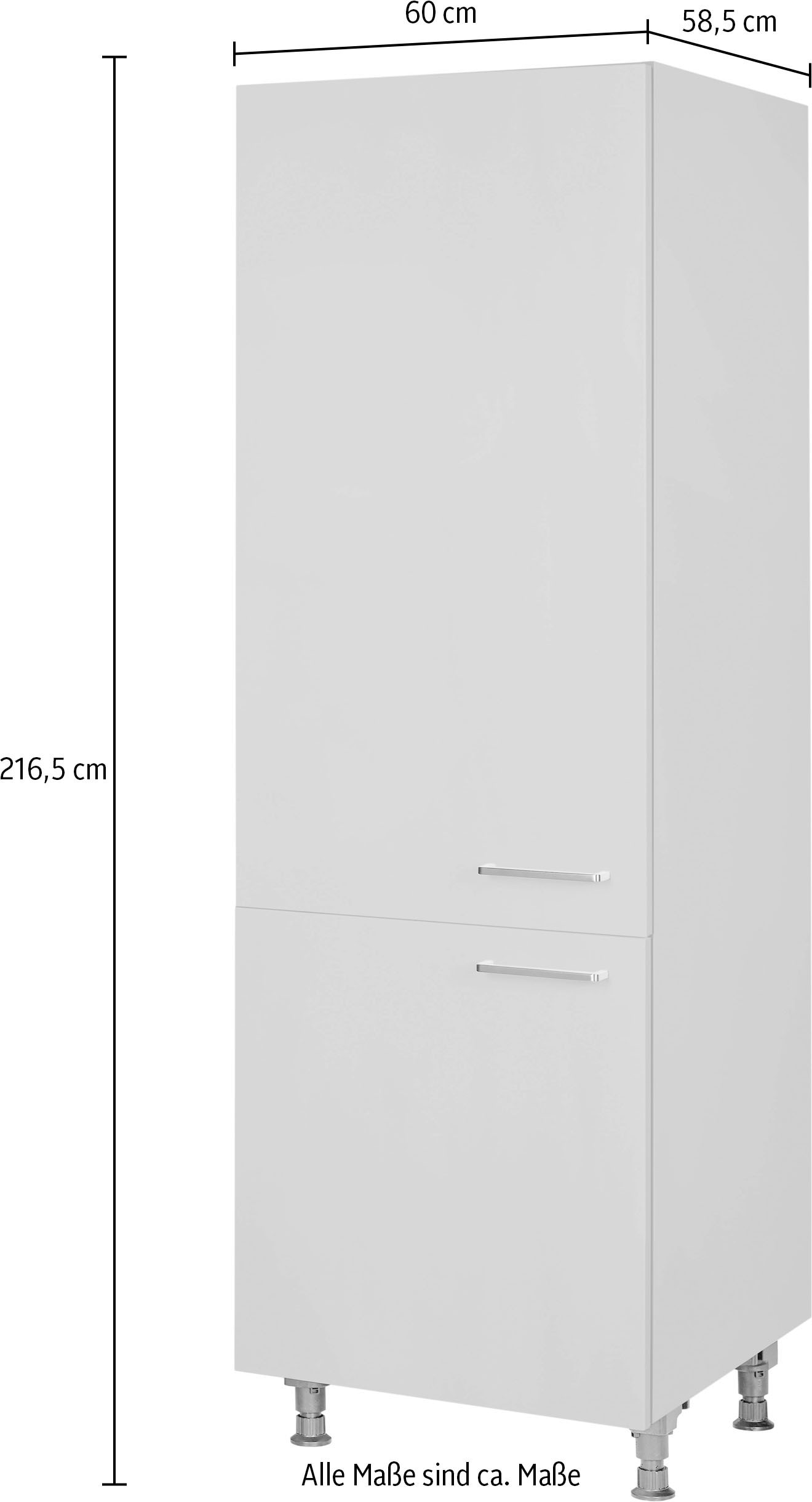 nobilia® Hochschrank »"Touch", Ausrichtung wählbar, mit zwei Türen, vormontiert,« Breite/Höhe: 60/216,6 cm